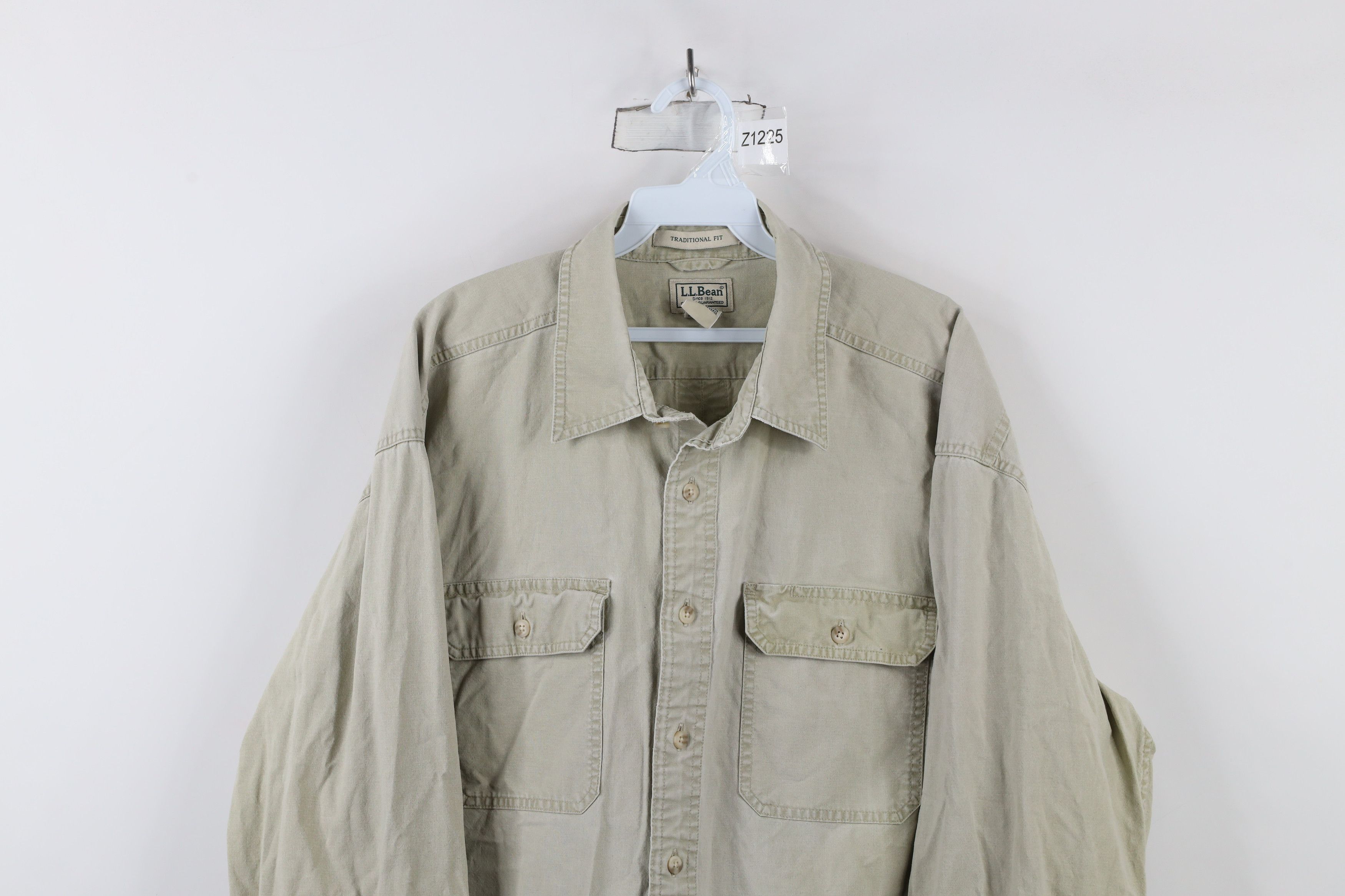 L.L. Bean × Vintage Vintage LL Bean Safari Bush Collared Button Shirt Beige Size US XL / EU 56 / 4 - 2 Thumbnail