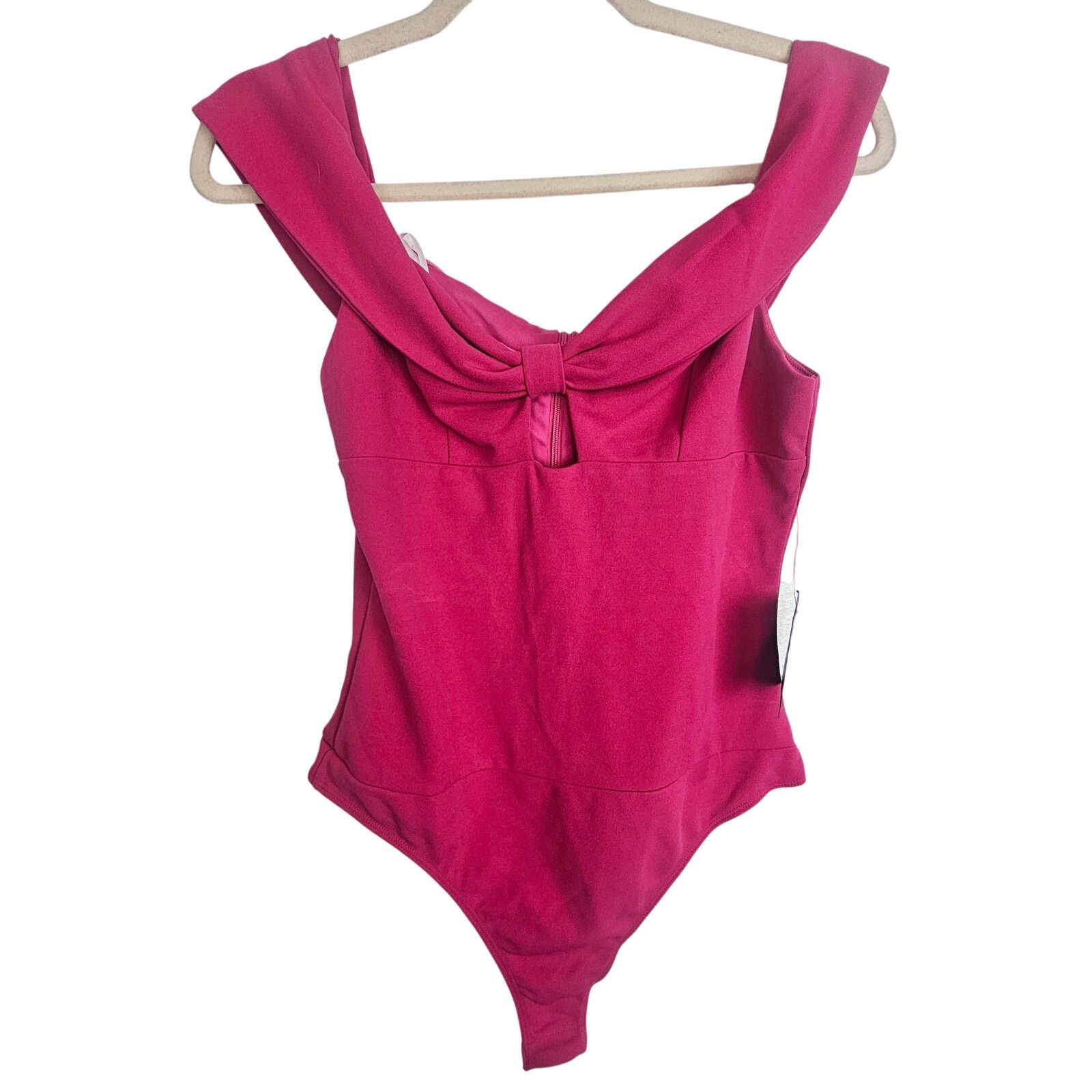 Lulus Lulus Womens Off Shoulder Bodysuit Size L One PIece Keyhold Size L / US 10 / IT 46 - 1 Thumbnail