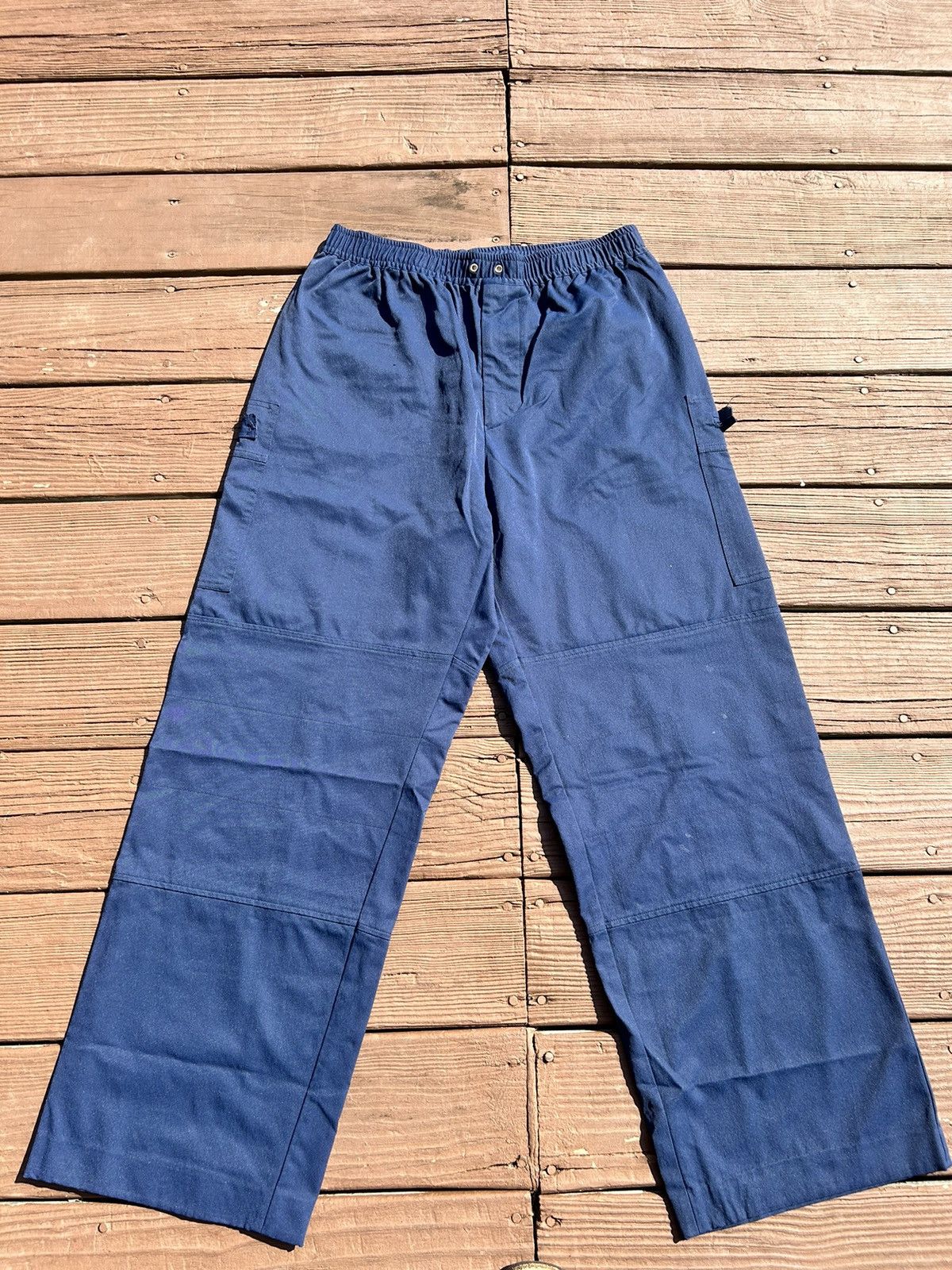Versace Jeans Couture × Vintage Versace Jeans Couture navy blue carpenter double knee pants Size US 36 / EU 52 - 1 Thumbnail