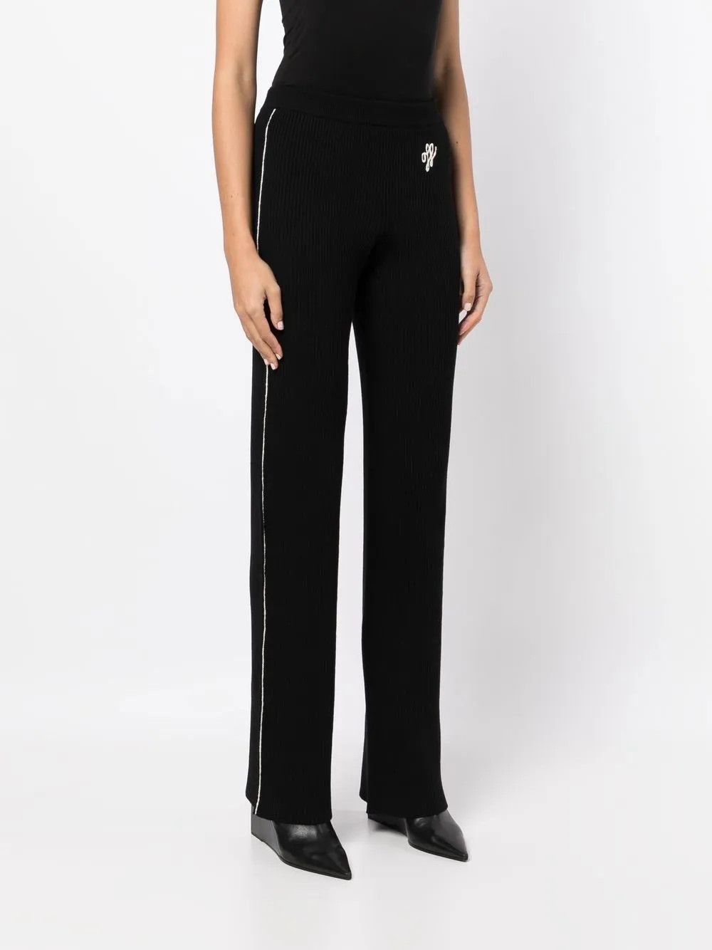 Off-White o1y1225 Sweatpant in Black/White Size 26" / US 2 / IT 38 - 2 Thumbnail