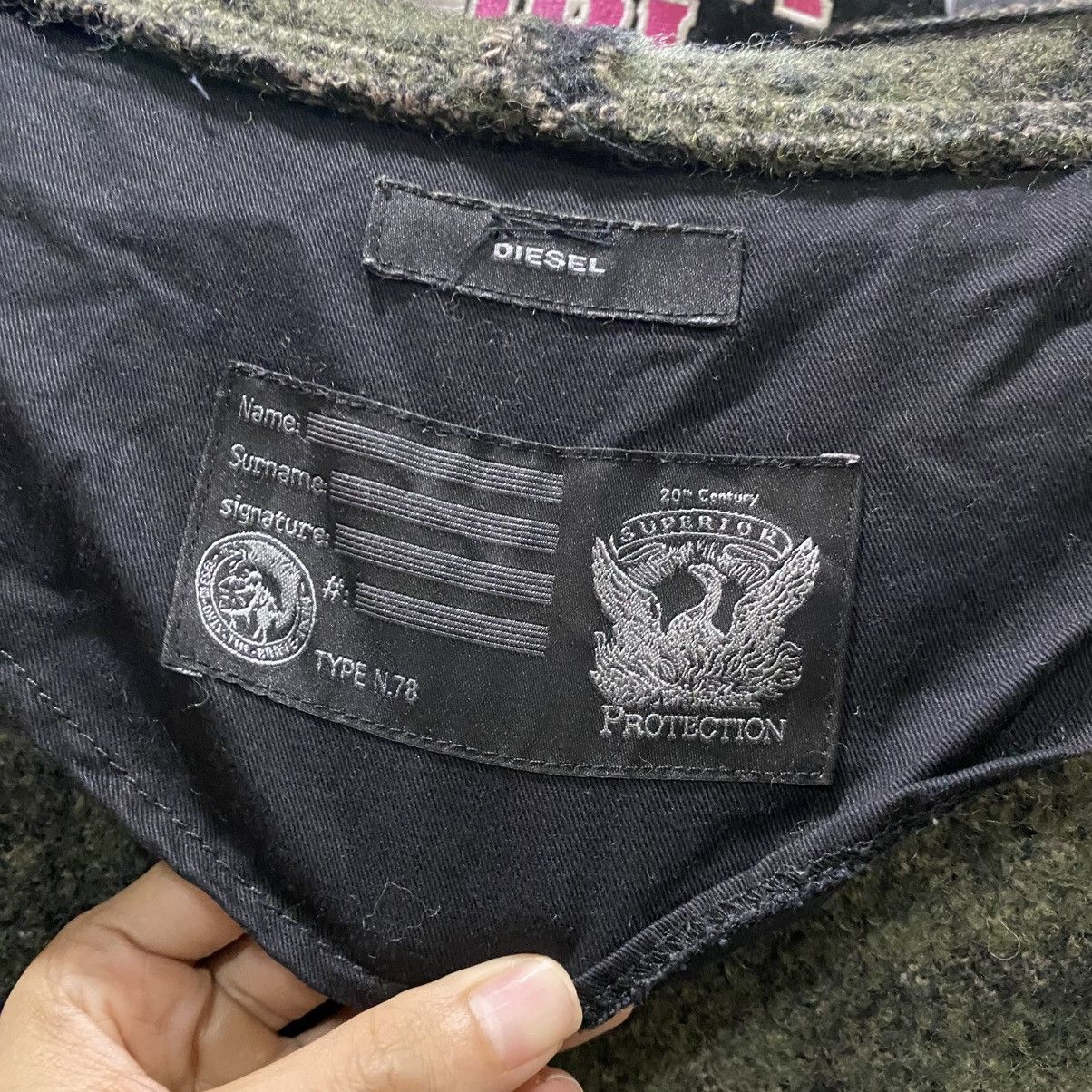 Diesel × Vintage Vintage 90s Diesel Wool Blend Camouflage Coat Jackets Size US S / EU 44-46 / 1 - 10 Thumbnail