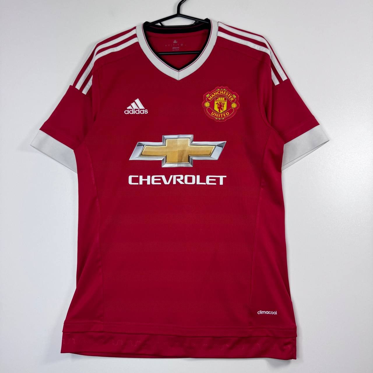 Adidas Adidas MU Home Football Shirt Red Chevrolet Mens Size S Size US S / EU 44-46 / 1 - 1 Thumbnail