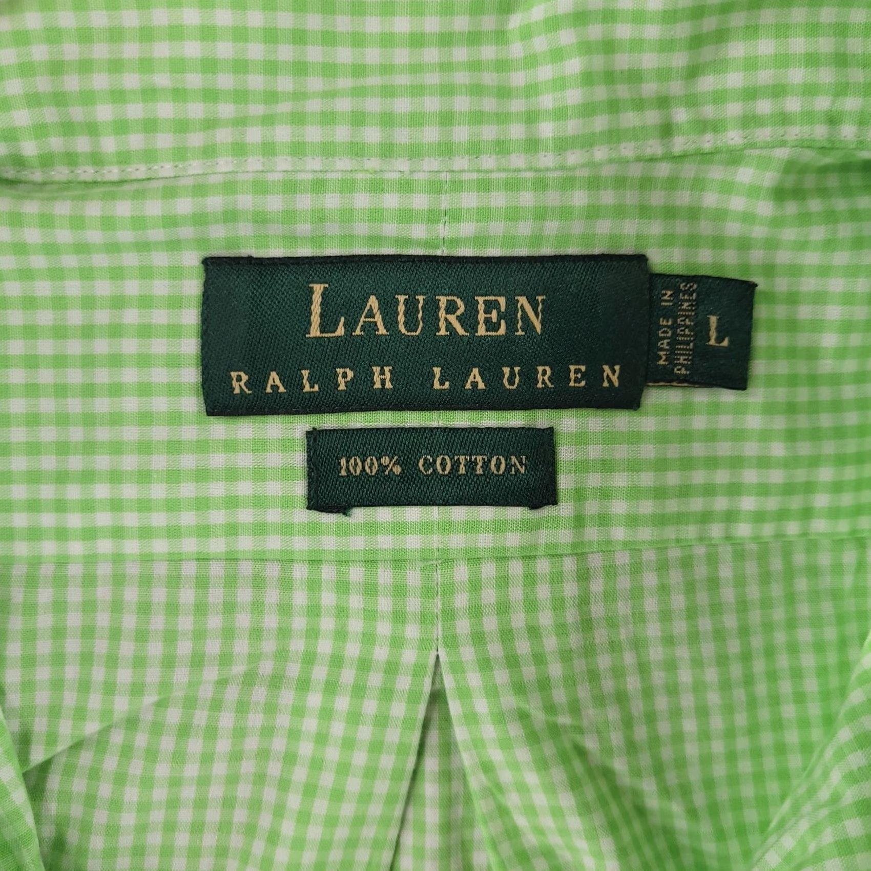 Ralph Lauren Ralph Lauren Shirt Mens XL Gingham Short Sleeve Green Check Button-Up Baggy Size US XL / EU 56 / 4 - 4 Thumbnail