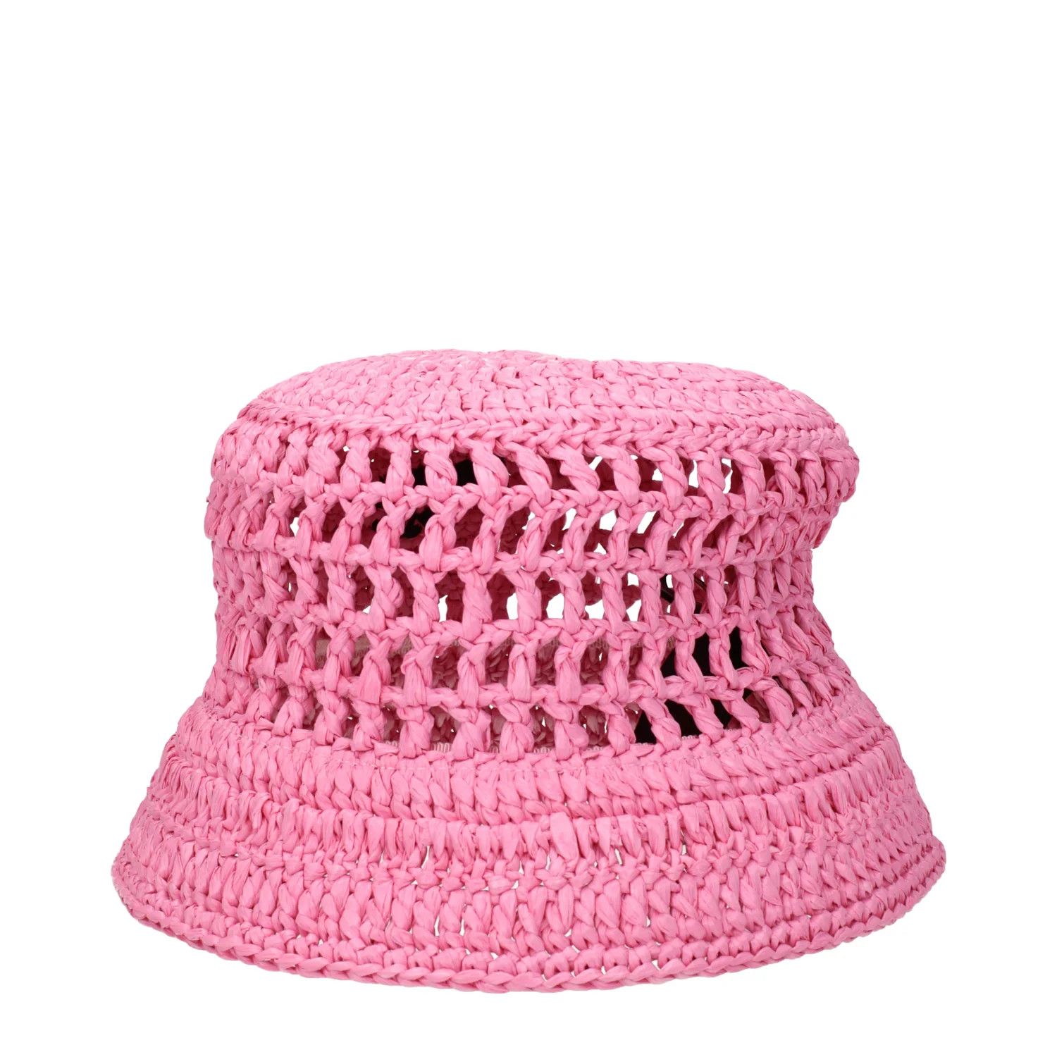 Prada ob1o1e1124 Size: 7 IT / Raffia ( Hat & Cap ) in Pink Size ONE SIZE - 2 Thumbnail