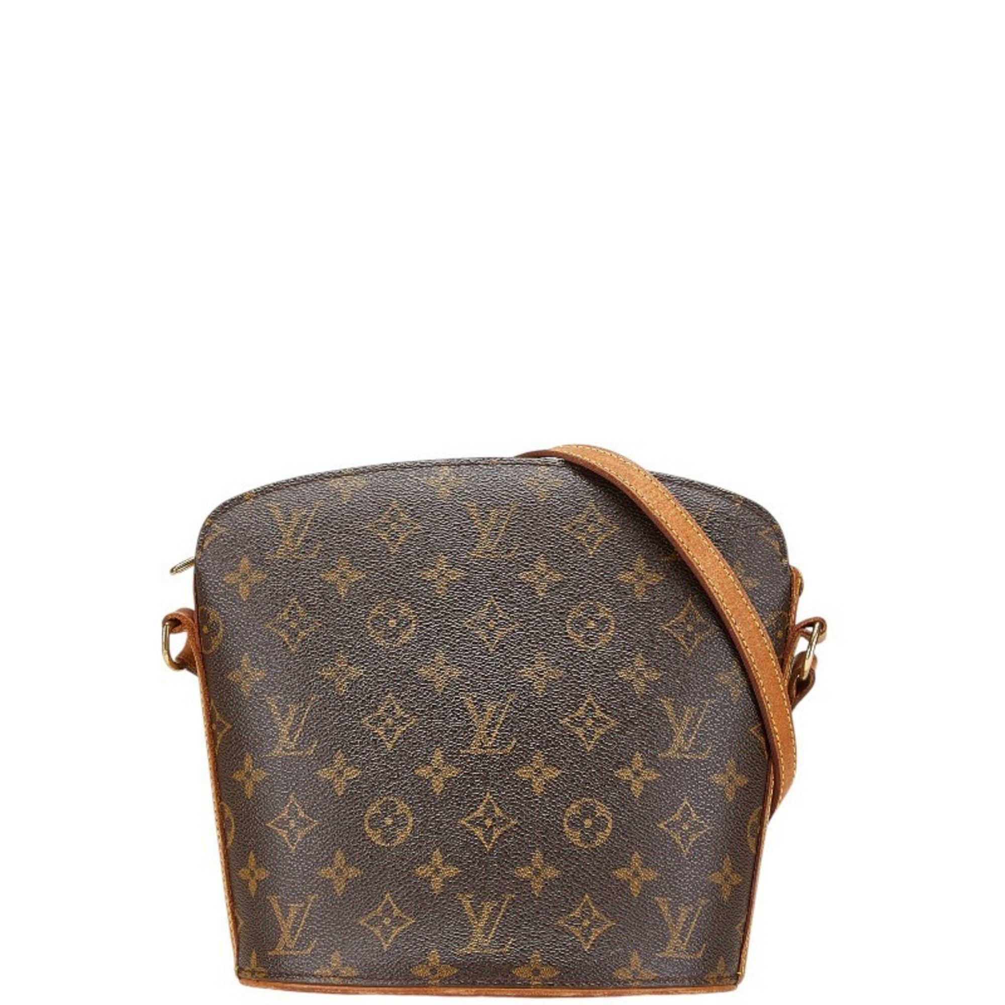 Louis Vuitton Monogram Drouot Shoulder Bag M51290 Brown Pvc Leather Women's Louis Vuitton