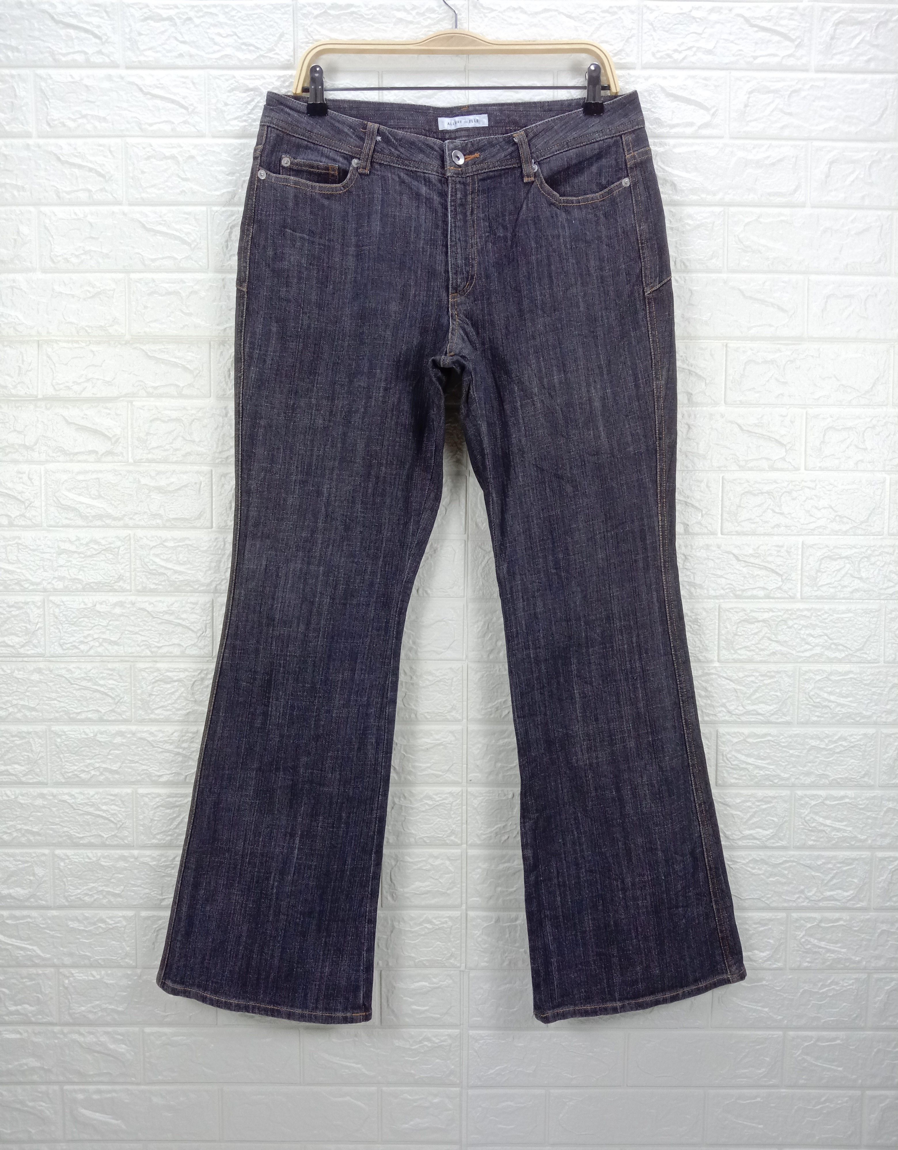 Japanese Brand Vintage Allure de Elle Faded Black Boot cut Flare Jeans Size 33" - 1 Thumbnail