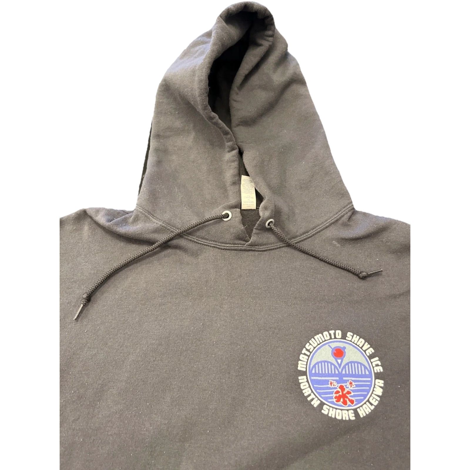 Jerzees Matsumoto Shaved Ice Hale’iwa Hawaii Hoodie Sweatshirt Gray Medium Unisex Adults Logo Pocket Hooded Knit Cotton Blend Classic Fit Size US M / EU 48-50 / 2 - 4 Thumbnail