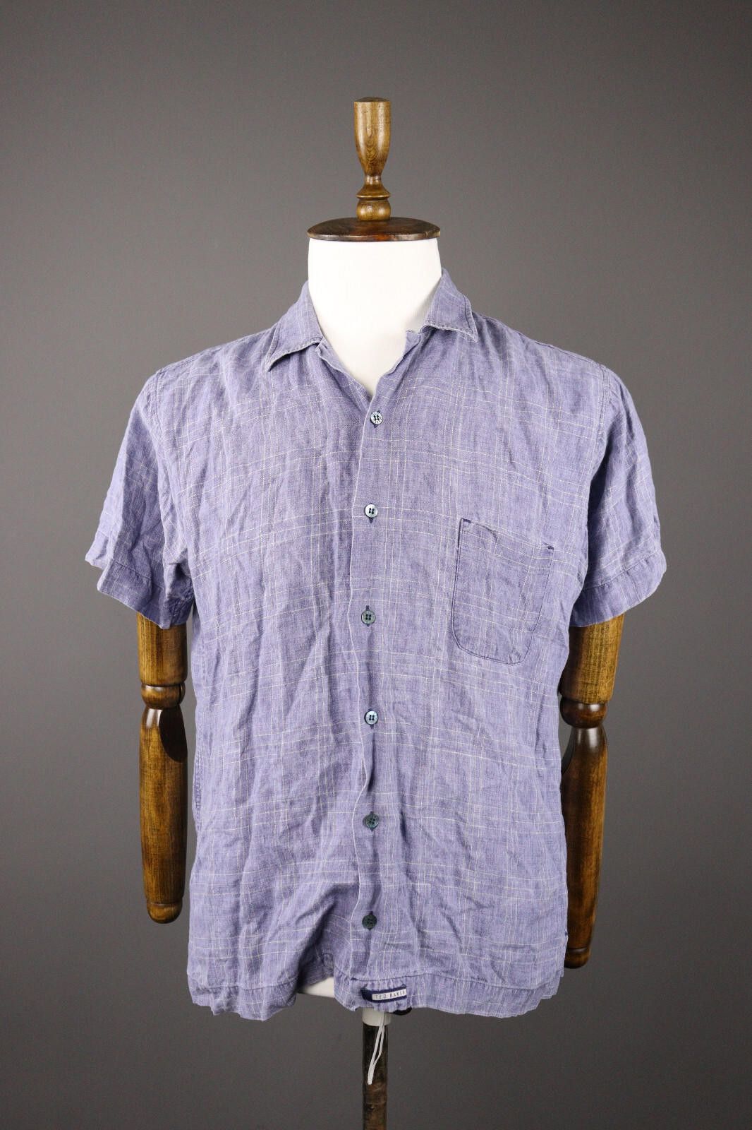 Ted Baker Ted Baker Shirt Specialist Linen Check Shirt Size 4 Size US M / EU 48-50 / 2 - 2 Thumbnail