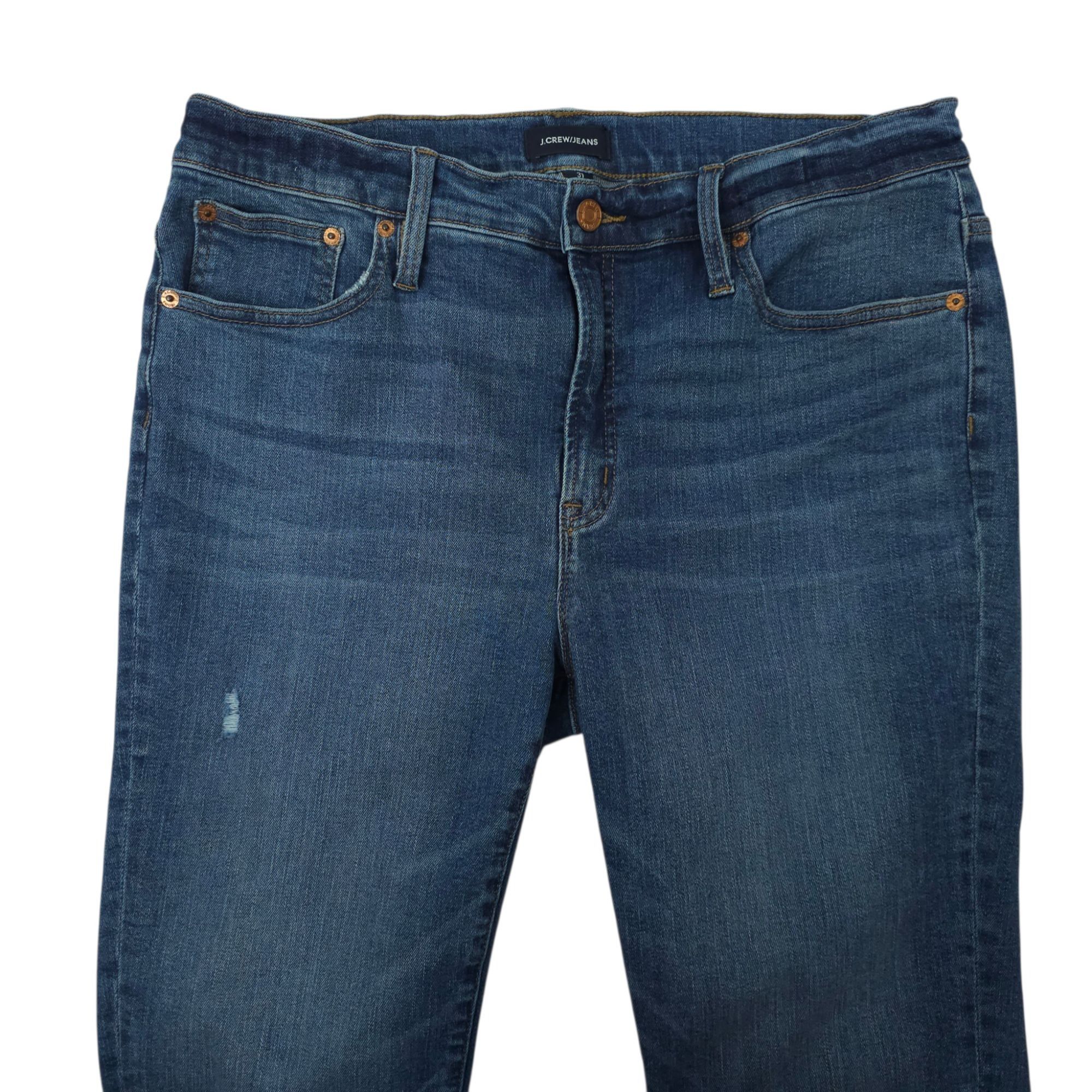 J.Crew J.Crew 9" High Rise Toothpick Jeans Womens 31 Medium Wash Ra Size 33" - 10 Thumbnail