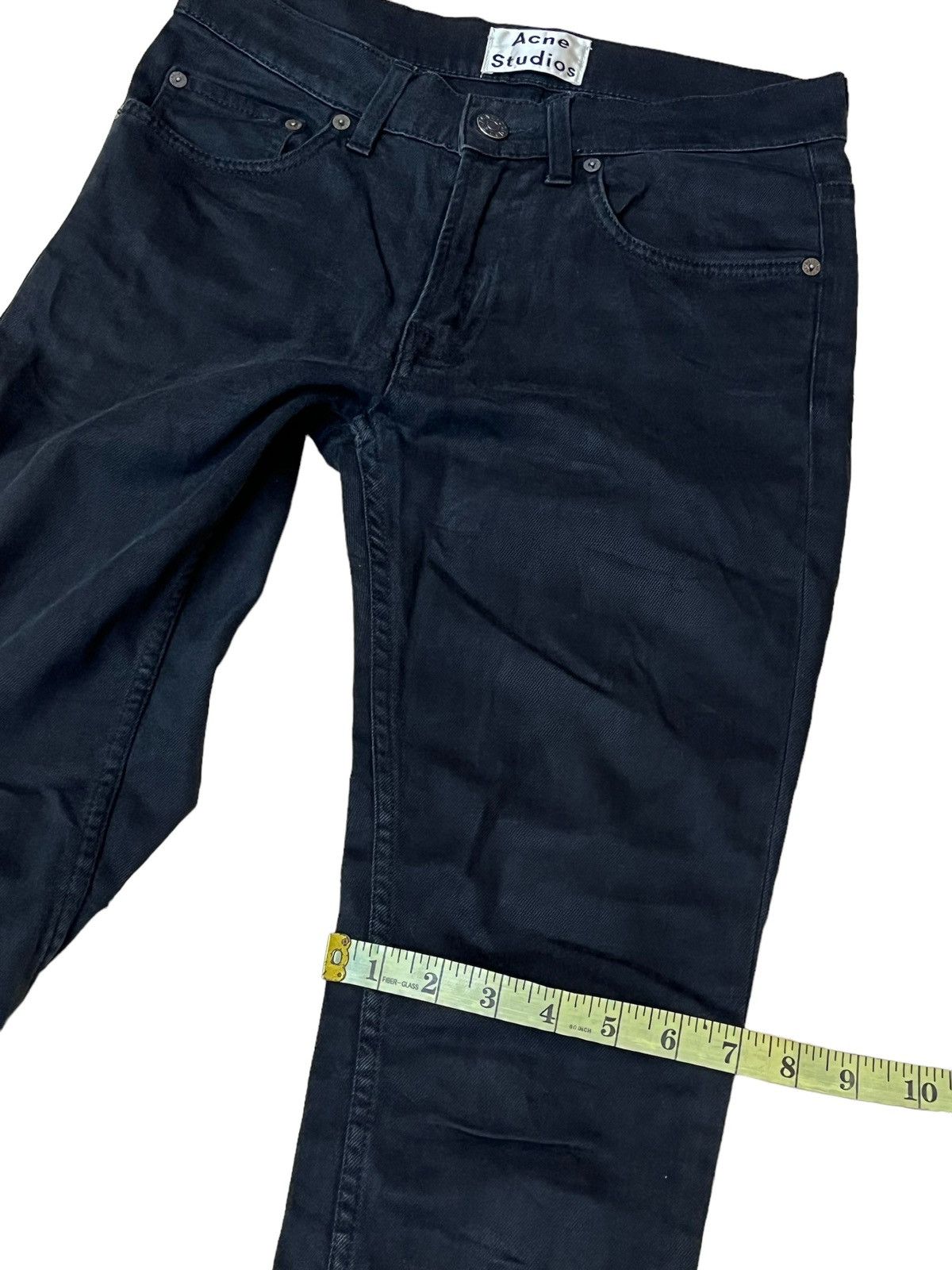 Acne Studios ACNE STUDIOS SUPER BLACK SLIM FIT JEANS Size US 28 / EU 44 - 10 Thumbnail