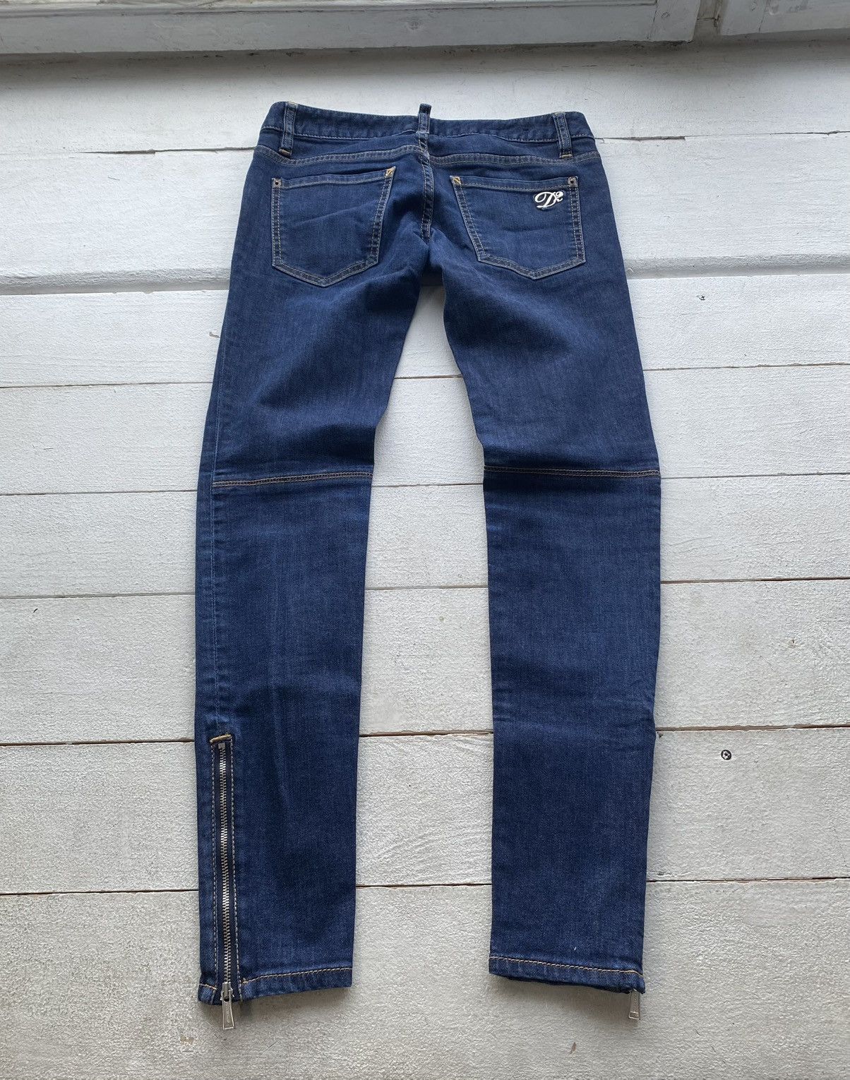 Dsquared2 Luxury Dsquared2 Women’s Skinny Jeans Ankle Zip Blue Denim Size 28" / US 6 / IT 42 - 2 Thumbnail