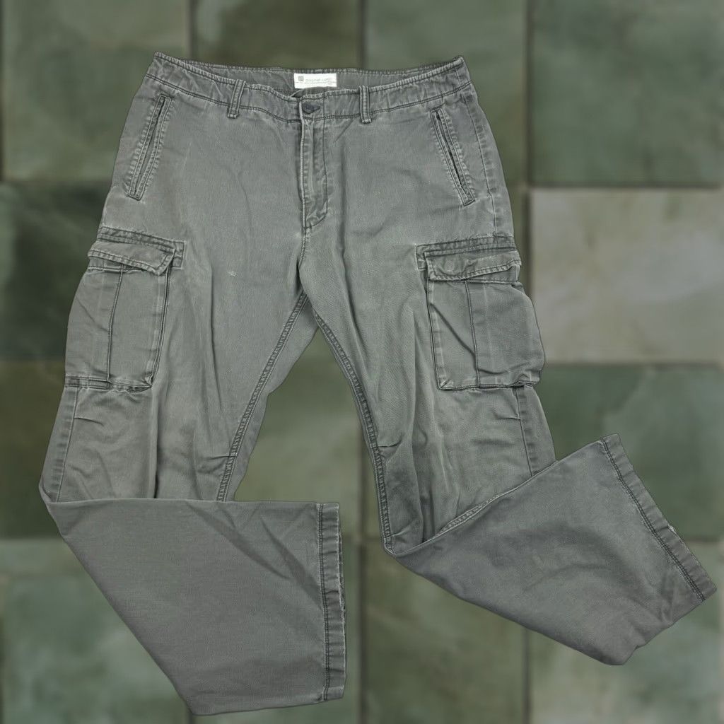 Gap VINTAGE Gap Cargo Pants Men 35x32 Green Grunge Y2K Casual Relaxed Denim Size US 35 - 1 Thumbnail