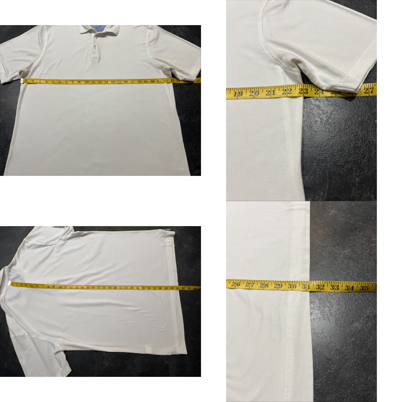 Peter Millar Peter Millar Men's Polo Shirt S/S White Solid Short Sleeve Collared Button Pullover Golf Casual Activewear Stretch Logo 100% Wearable Size US M / EU 48-50 / 2 - 8 Thumbnail