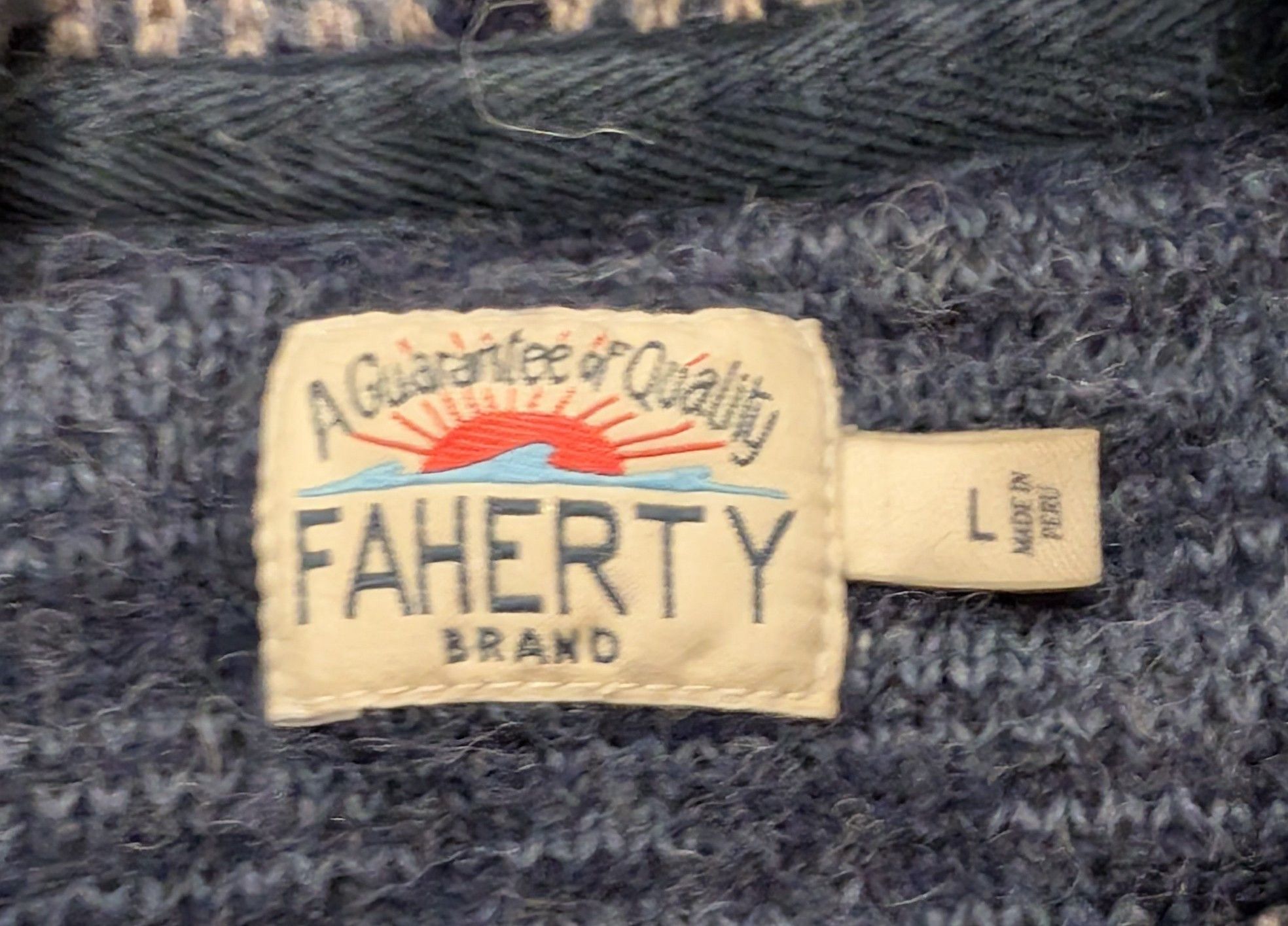 Faherty Faherty Baja Cotton Alpaca Henley Hoodie Made in Peru Size US L / EU 52-54 / 3 - 3 Thumbnail