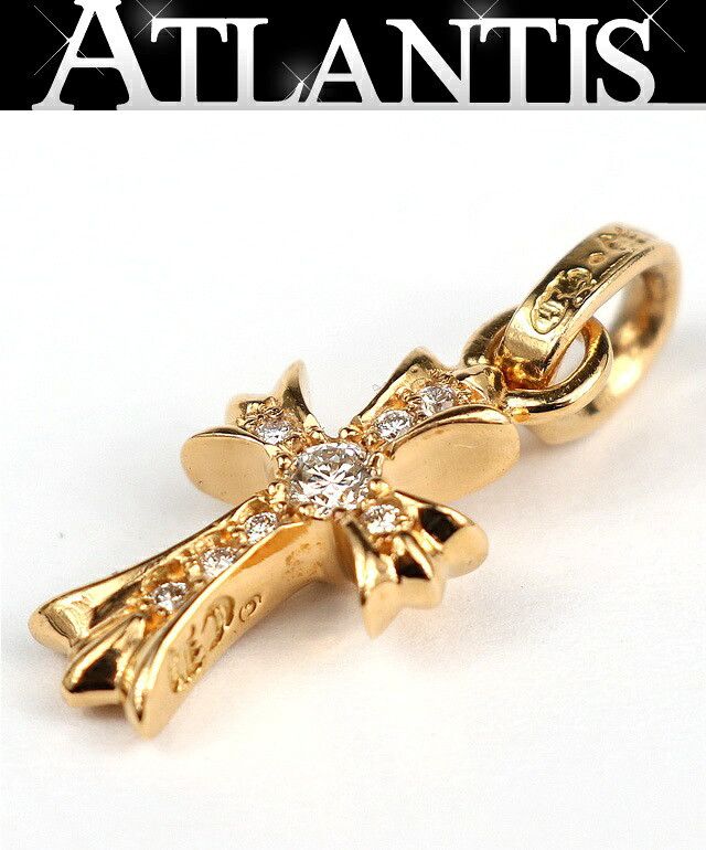 Chrome Hearts Chrome Hearts 22k Gold Baby Fat Pave Diamond Pendant