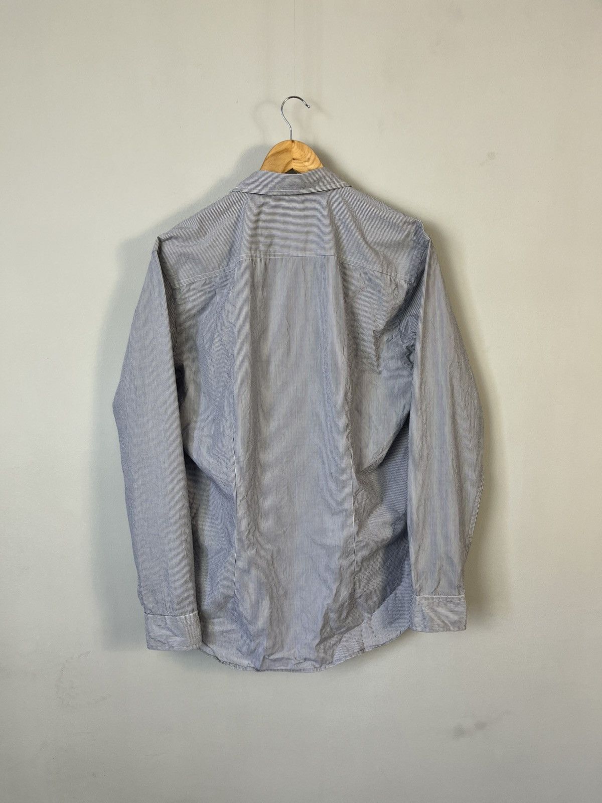 Ermenegildo Zegna Ermenegildo Zegna Luxury Striped Cotton Long Sleeve Shirt Size US L / EU 52-54 / 3 - 6 Thumbnail