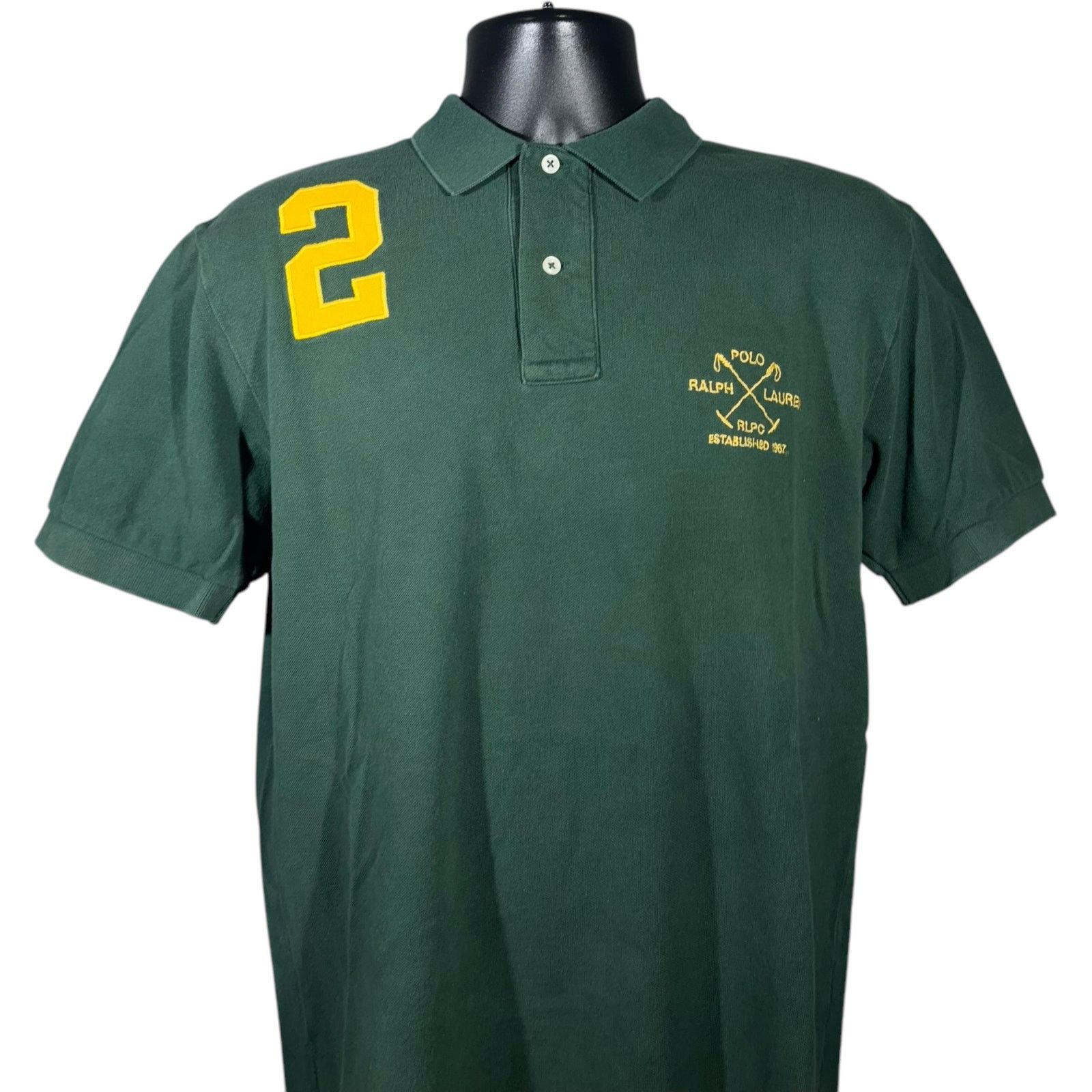 Polo Ralph Lauren Vintage Polo Ralph Lauren No.2 Polo Crest Short Sleeve Polo Size US M / EU 48-50 / 2 - 2 Preview
