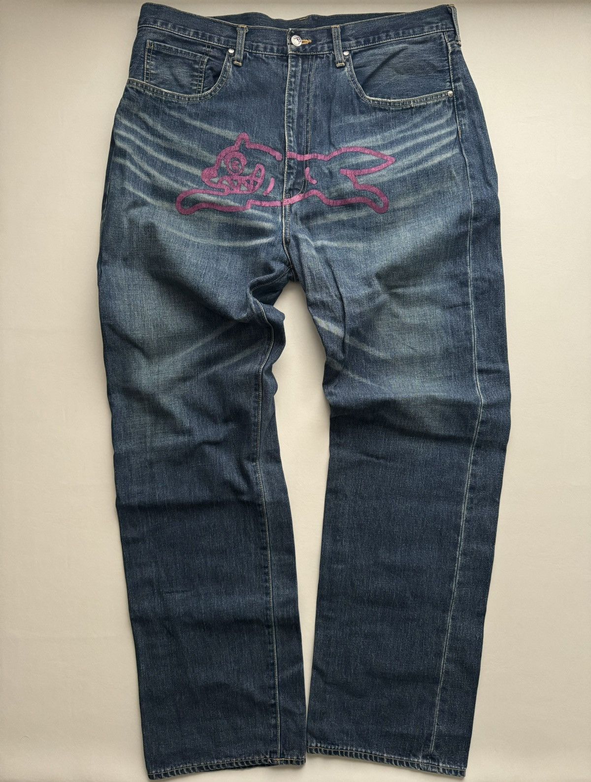 image of Billionaire Boys Club Season 3 Ice Cream Running Dog Jeans in Indigo, Men's (Size 36)