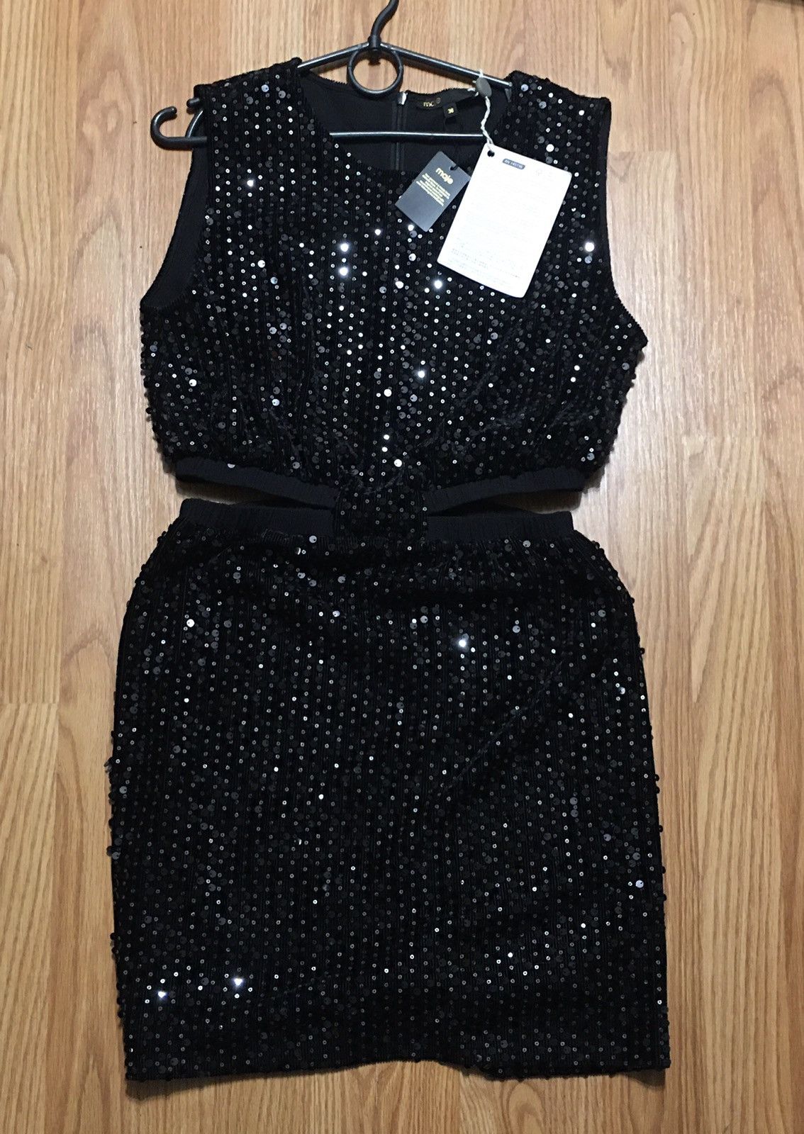 Maje MAJE NWT Black Sequin Velvet Short Dress Size EU 38 Size S / US 4 / IT 40 - 7 Thumbnail