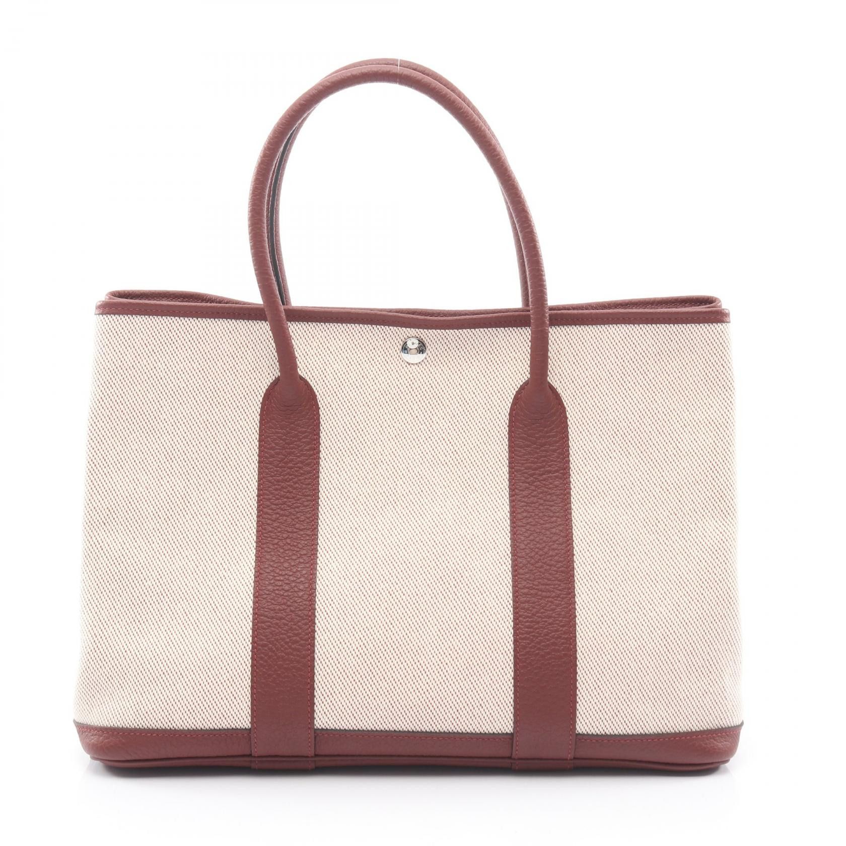 Hermes Hermes Hermes Garden Party PM Canvas Leather Tote Bag Leather Tote Bag Y DUTY FREE for USA Size ONE SIZE - 1 Thumbnail