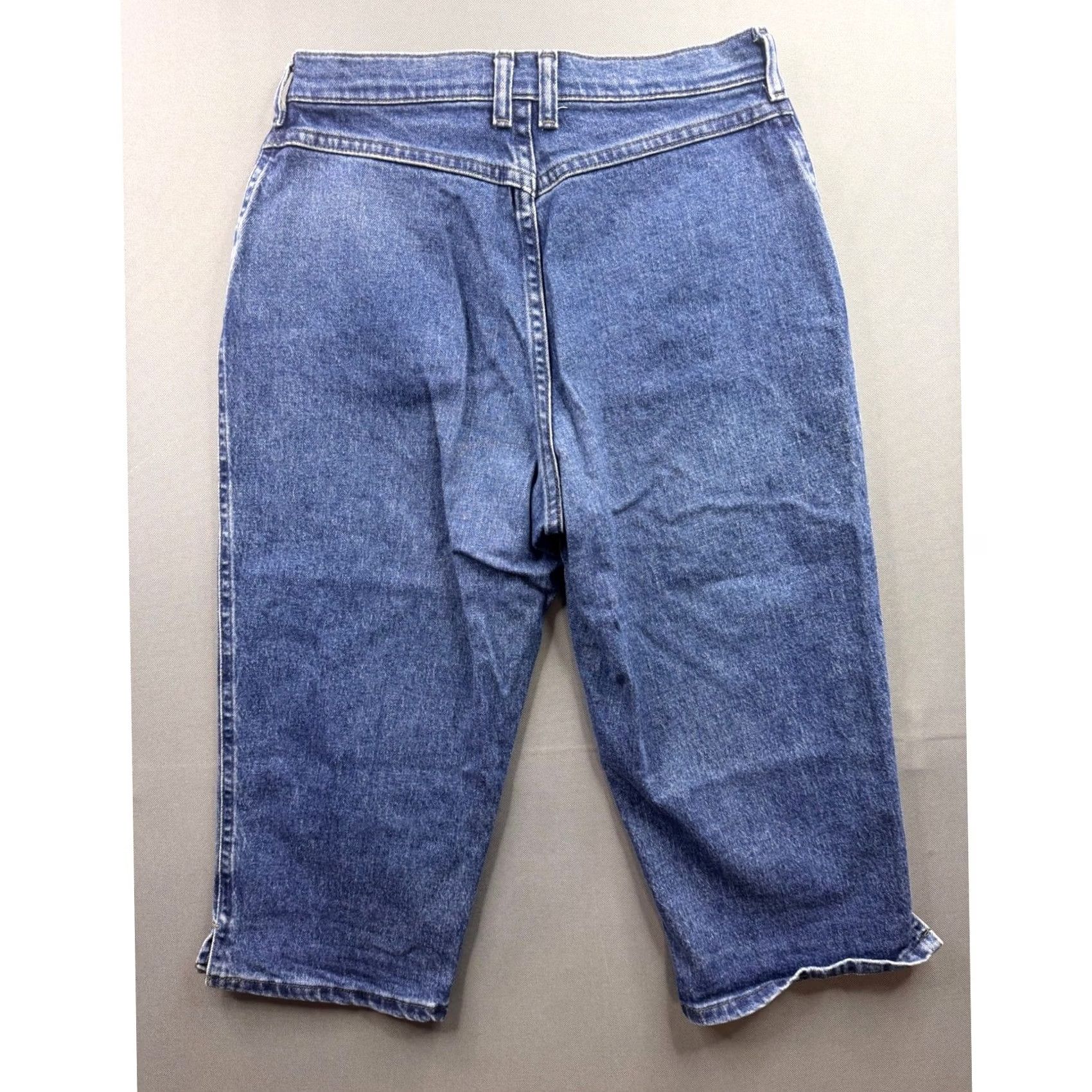 Lee VINTAGE Lee Capri Jeans Womens Blue High Rise Straight Leg Cropped Denim 29W 29 Inseam 16in 90s Women Jeans Size 29" - 5 Thumbnail