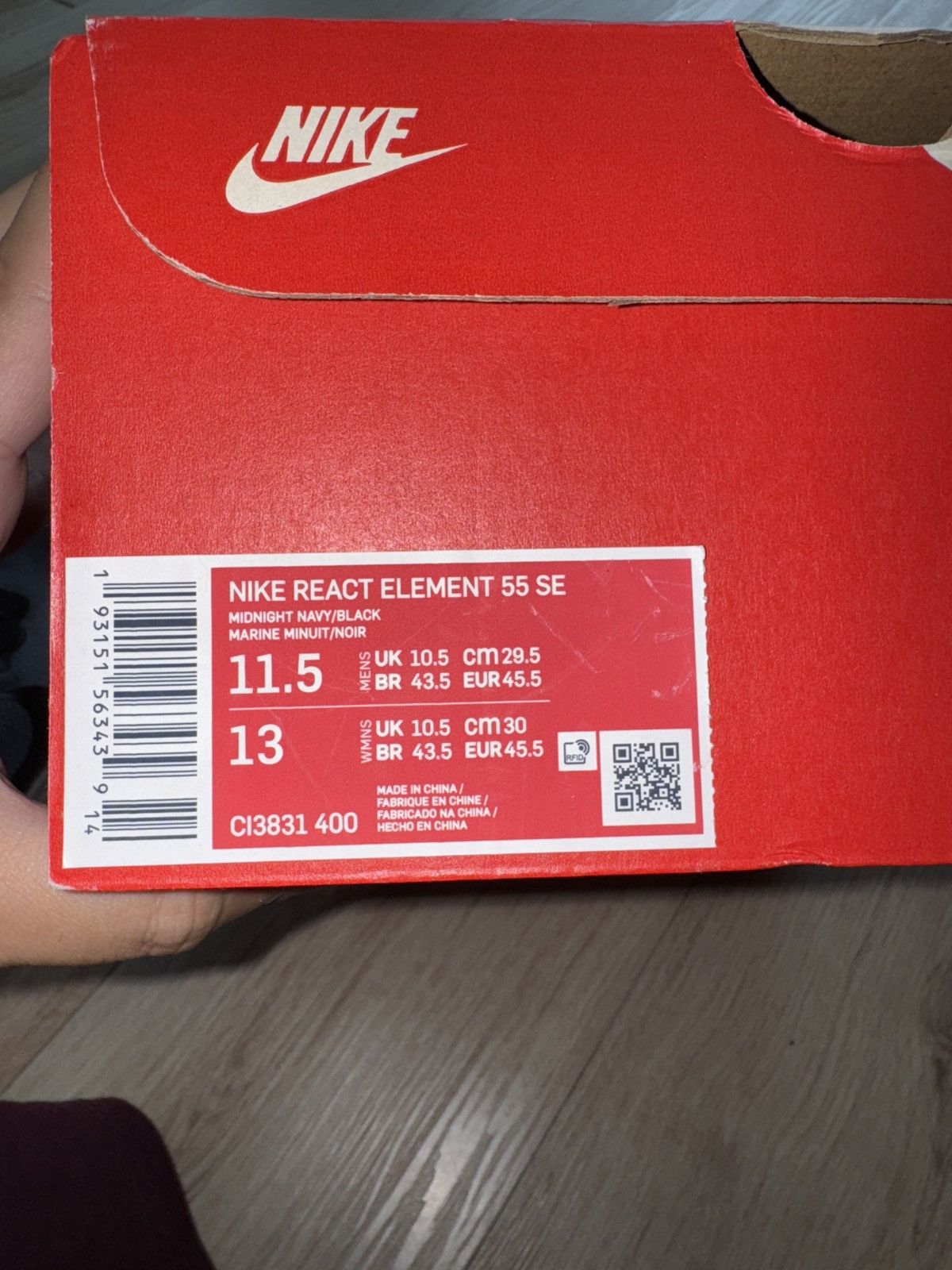 Nike Nike React Element 55 trainers Size US 11.5 / EU 44-45 - 7 Thumbnail