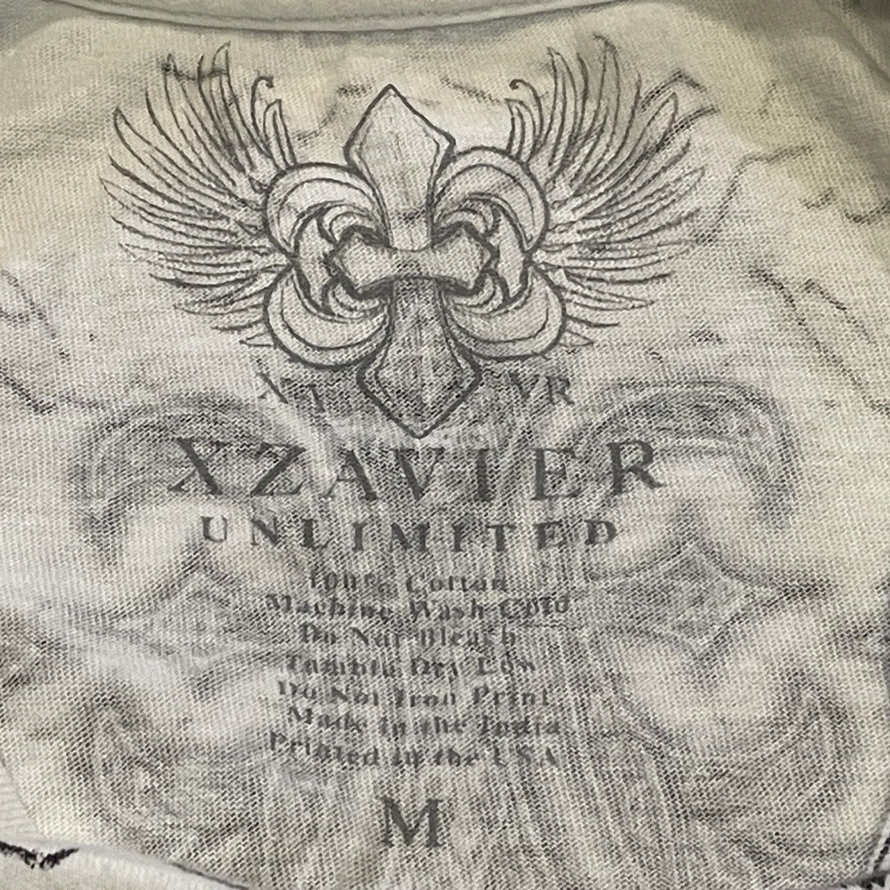 Affliction × Ed Hardy × Tapout Rare Xzavier Wings Cross Tee Y2K Affliction Style Size US M / EU 48-50 / 2 - 7 Thumbnail