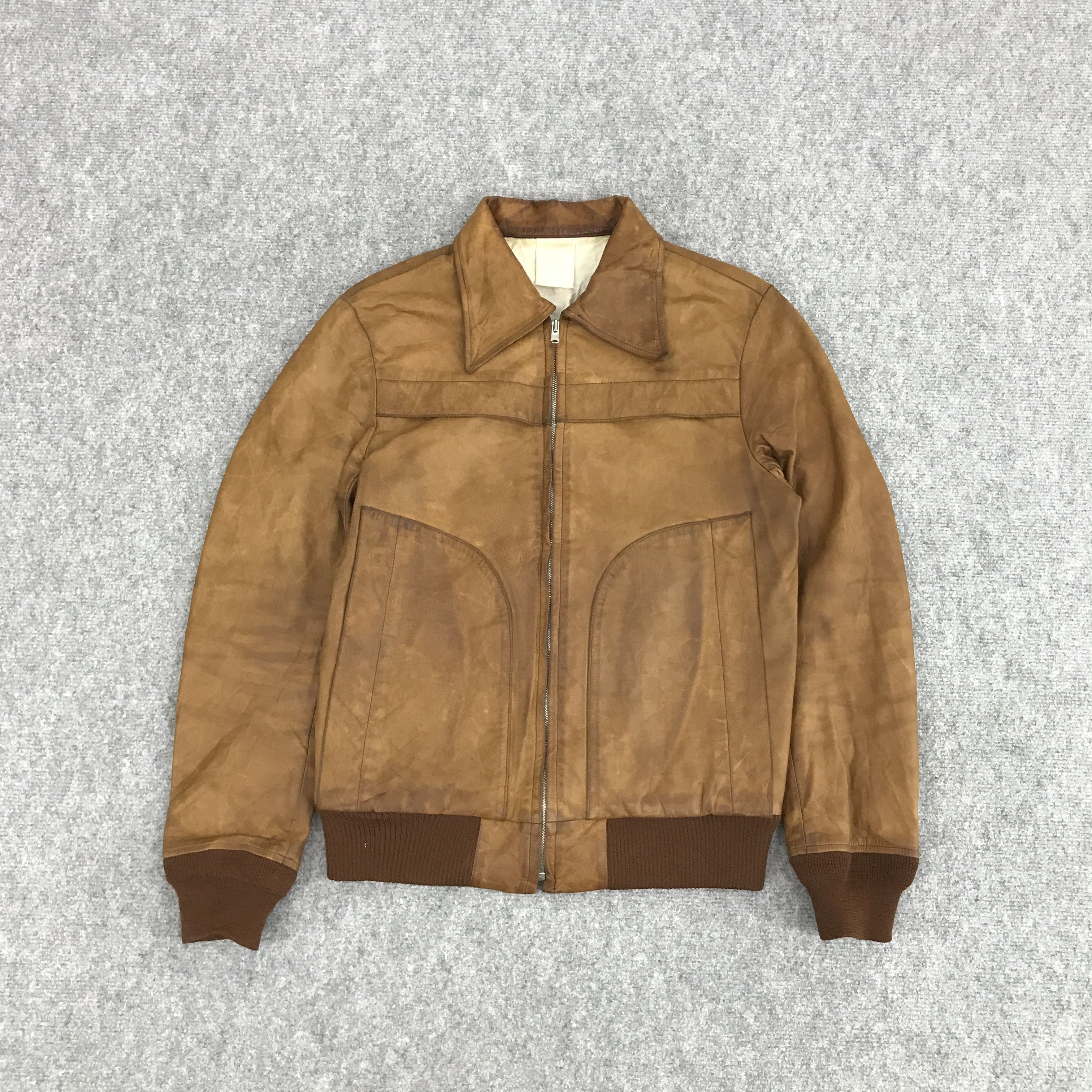 Japanese Brand LIQUID JAPAN BOMBER LEATHER JACKET Size US M / EU 48-50 / 2 - 1 Thumbnail