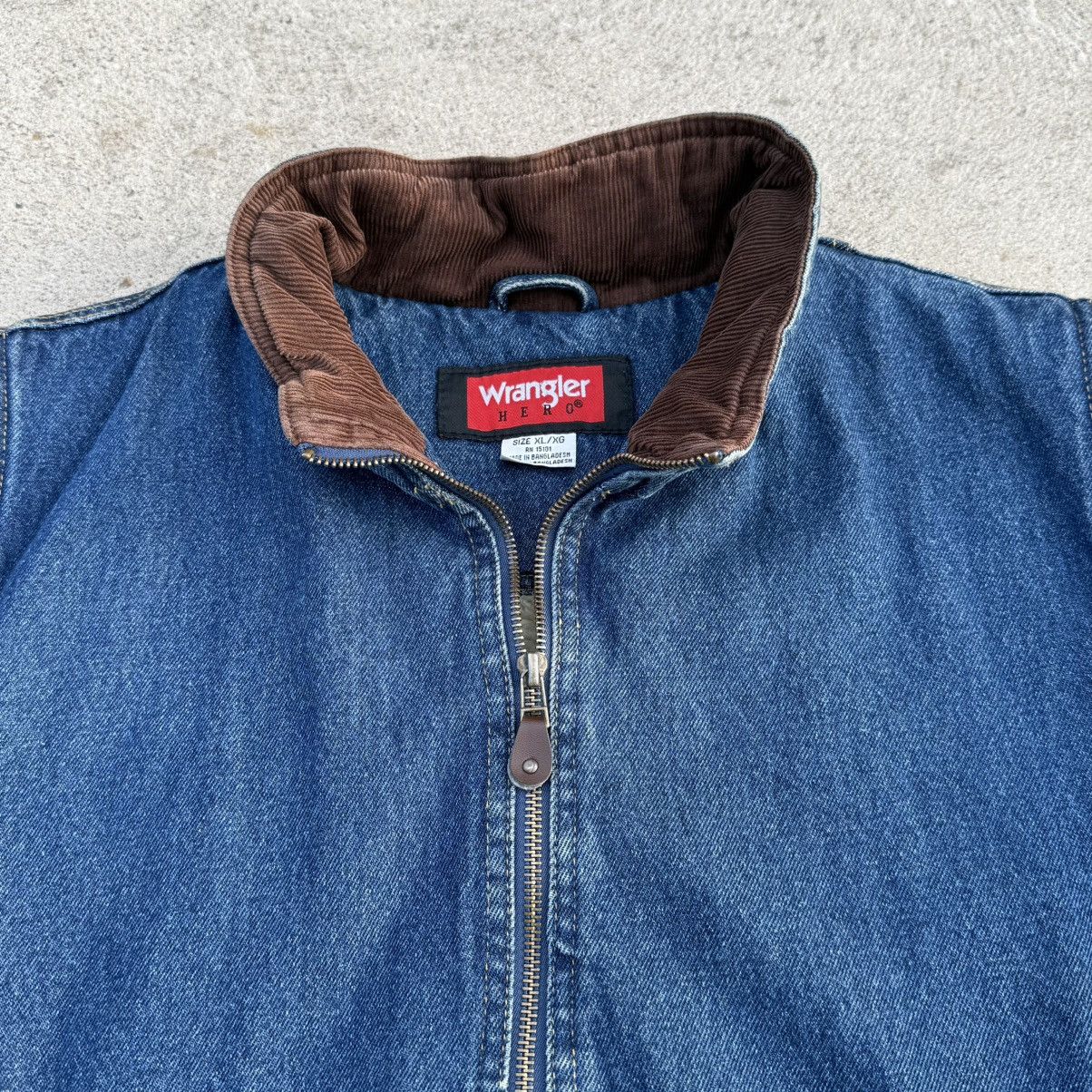 Wrangler Wrangler Hero Denim Sherpa Lined Vest Brown Corduroy Trim Size US XL / EU 56 / 4 - 2 Thumbnail