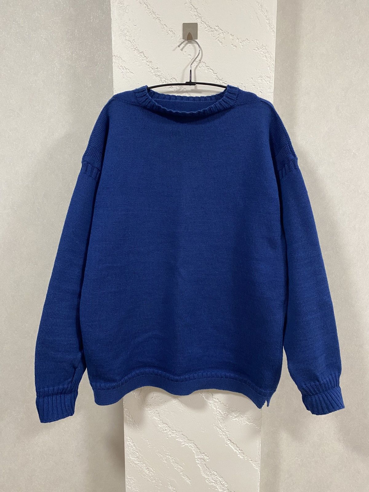 Le Tricoteur Guernsey VTG Guernsey Sweater Mens L Blue Traditional Fisherman Size US L / EU 52-54 / 3 - 1 Thumbnail