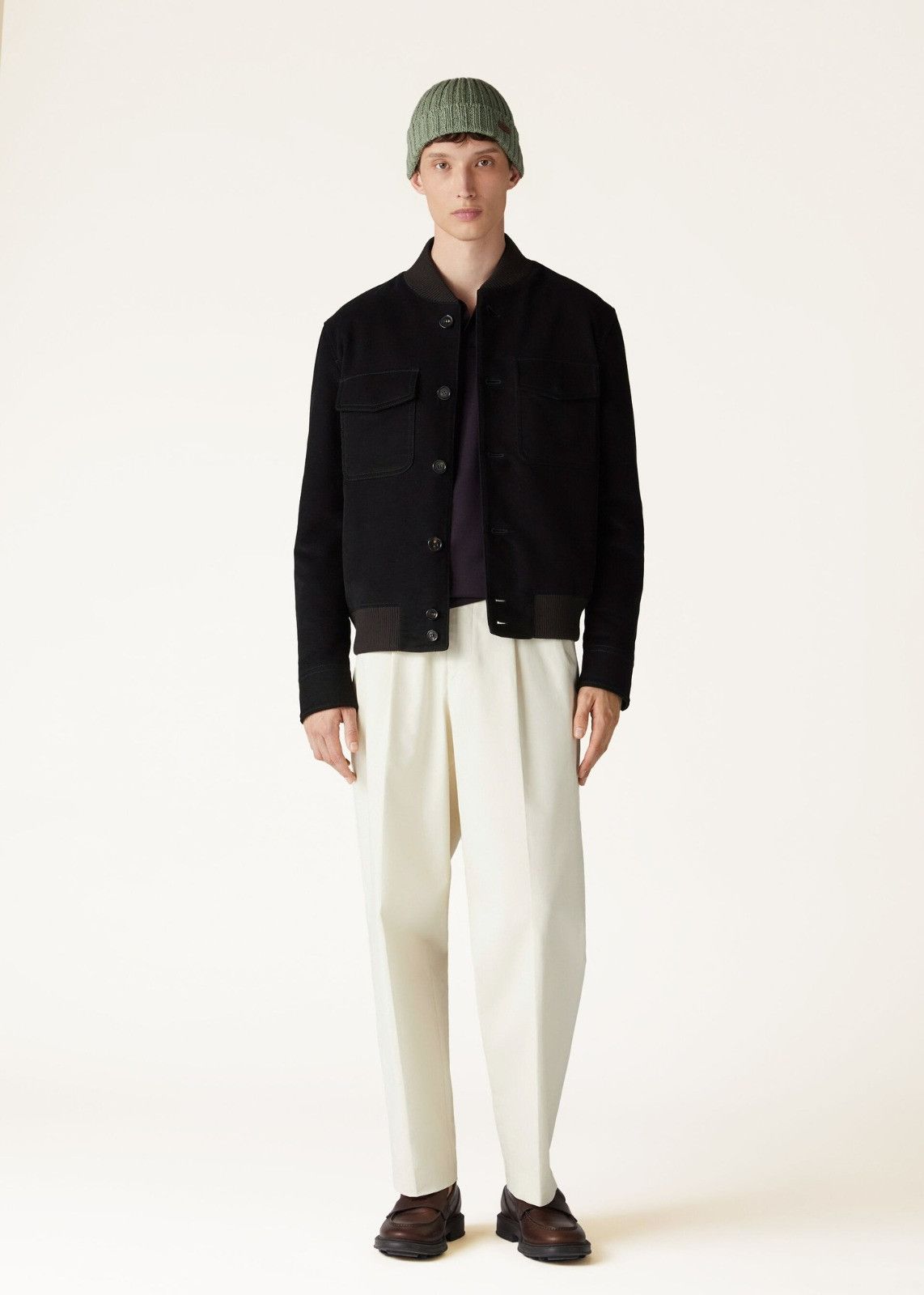 Loro Piana o1srvl11e0225 FAN9977 Kiku Velvet Bomber Jacket in Black Size US M / EU 48-50 / 2 - 5 Thumbnail