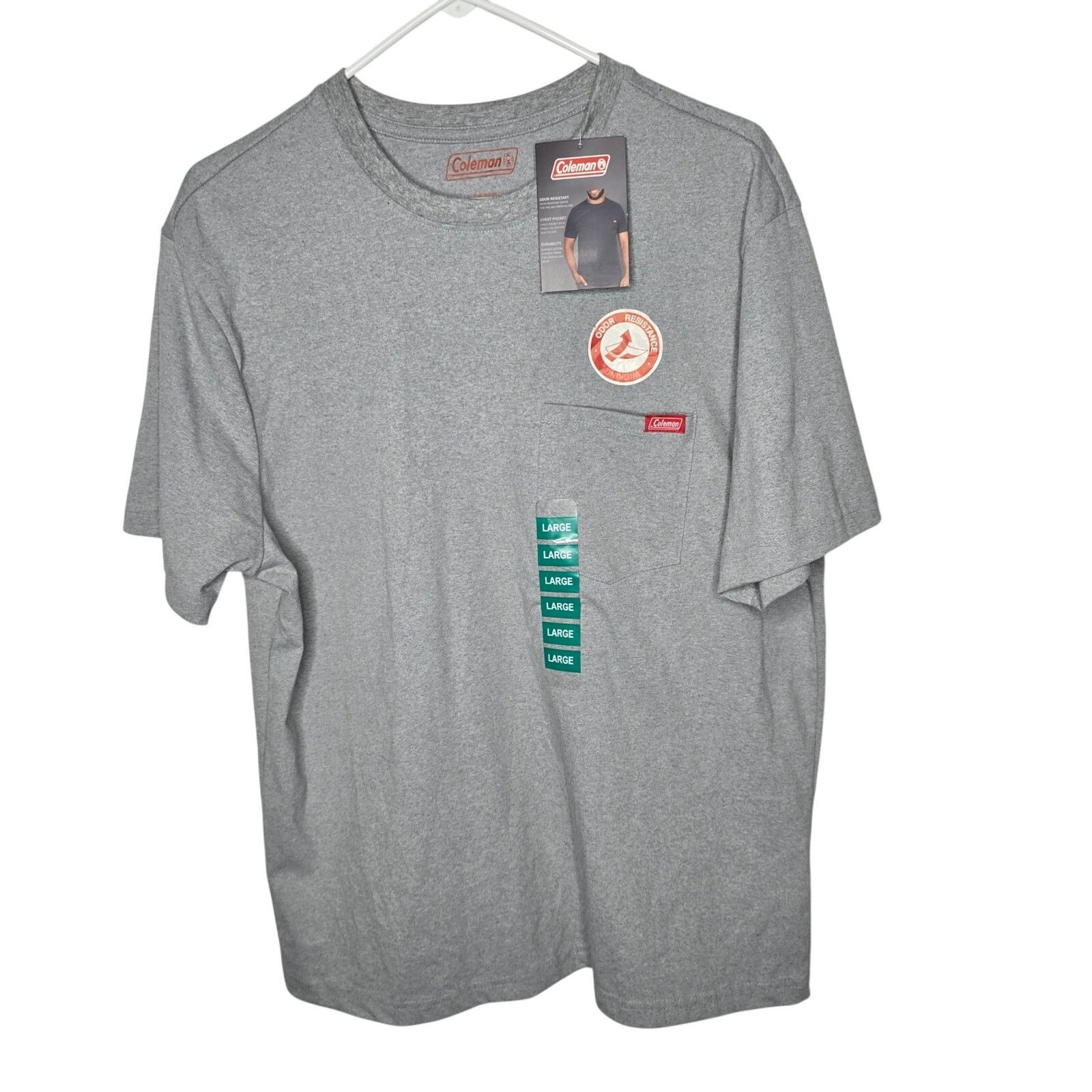 Coleman Coleman Light Cool Gray Heather Pocket T-shirt Large NWT Size US L / EU 52-54 / 3 - 1 Thumbnail