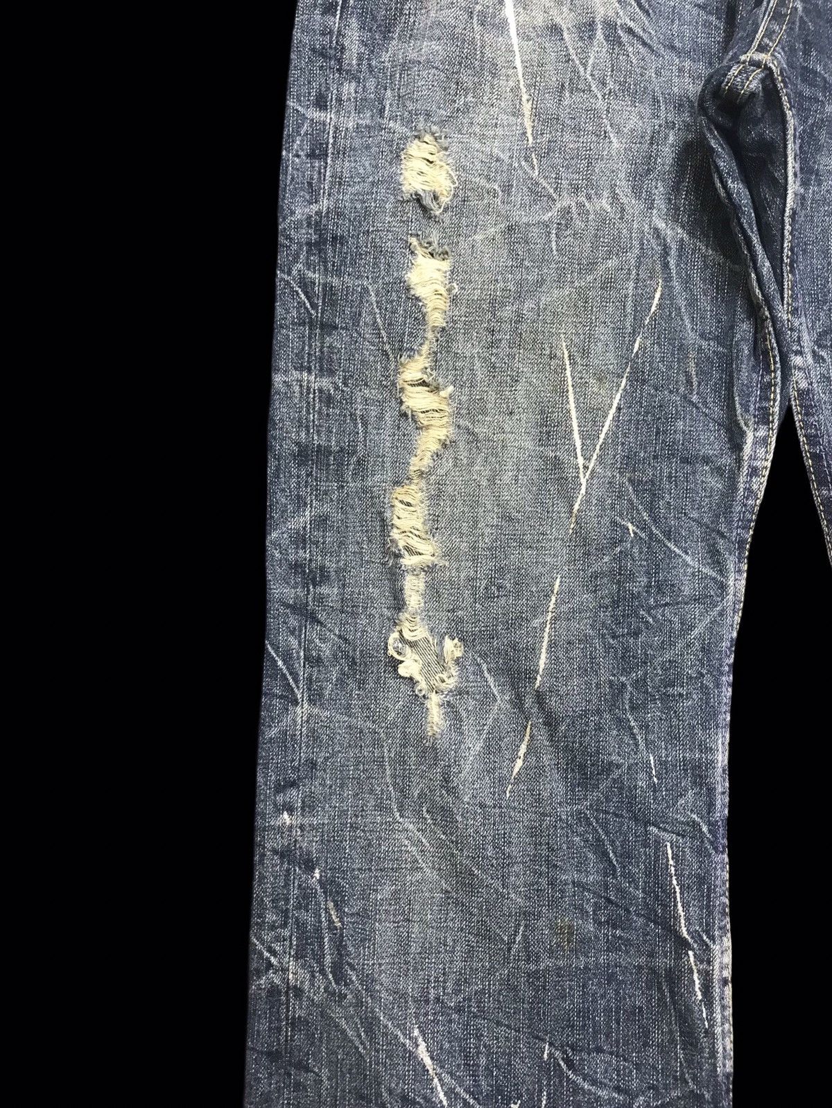 Seditionaries 💥FLARE💥VERY RARE UNBRND PAINT SPLASH DISTRESSED DENIM F307 Size US 34 / EU 50 - 6 Thumbnail