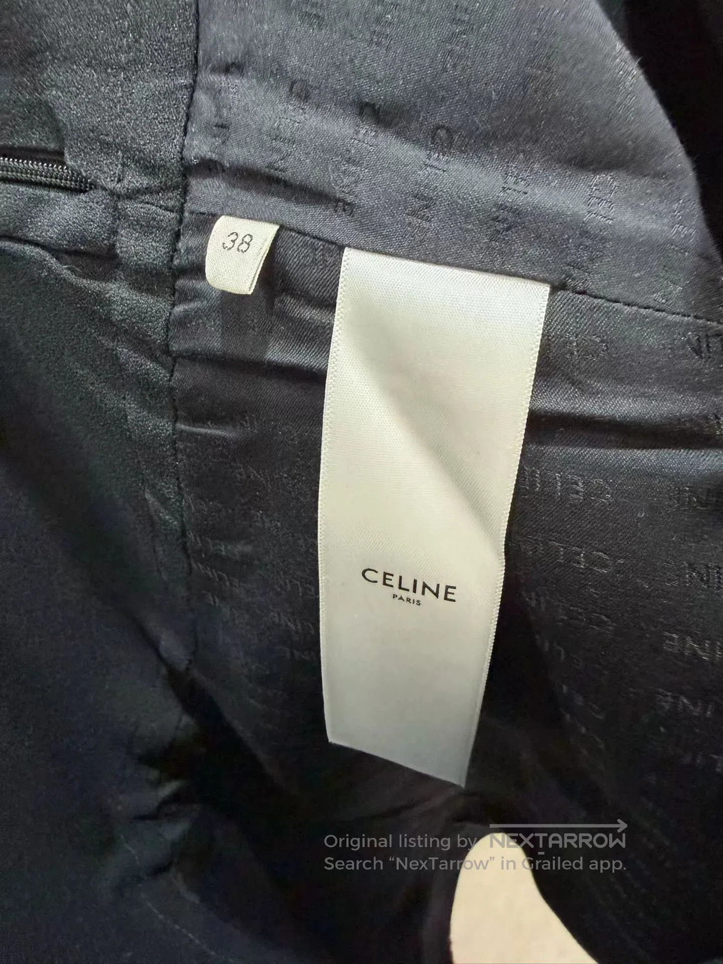 Celine Celine Houndstooth Wool Ruffle Mini Skirt. Size 37" - 6 Thumbnail