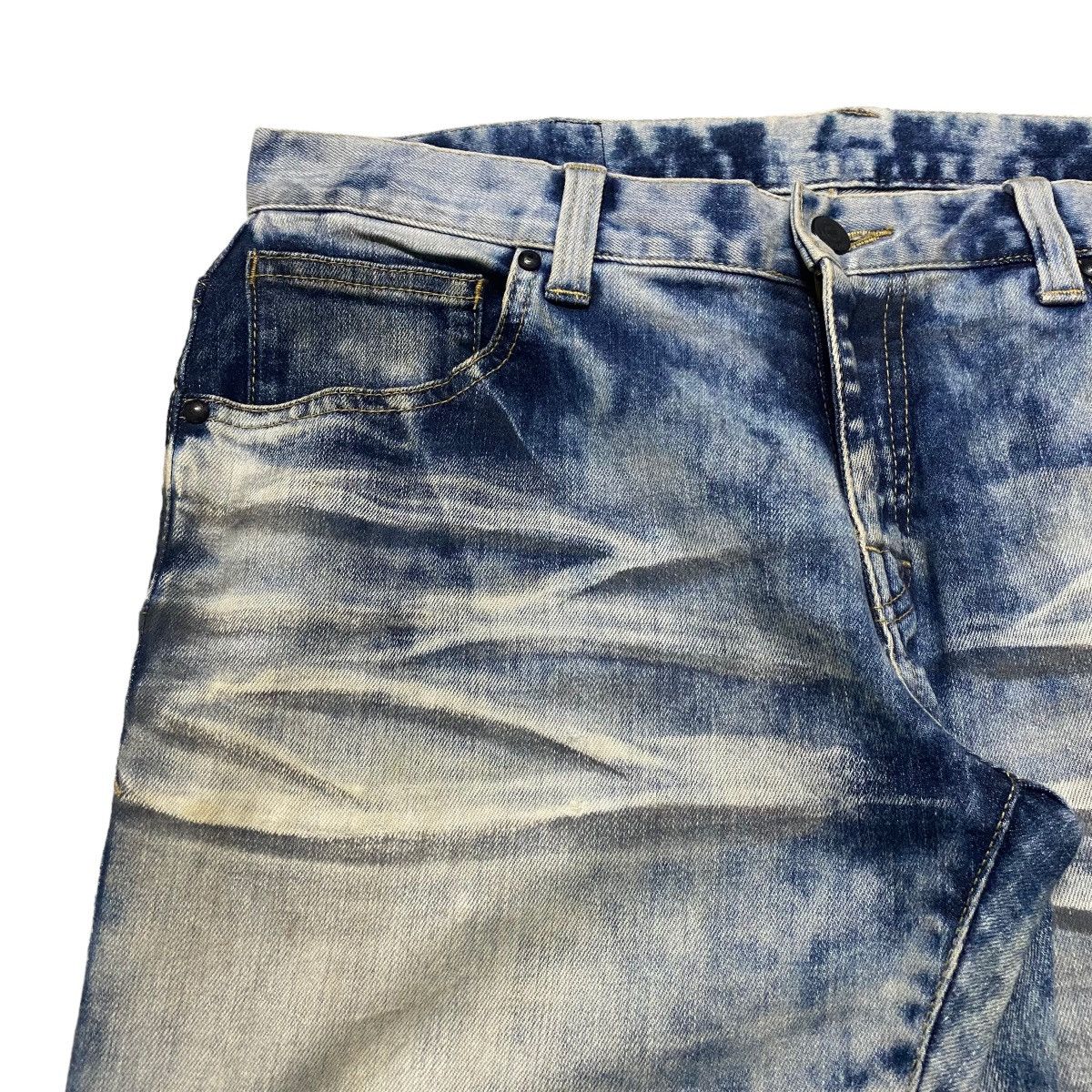 Tornado Mart Tornado Mart Acid Wash whisker Denim Wolf Cut Flare Jeans Size US 32 / EU 48 - 4 Thumbnail