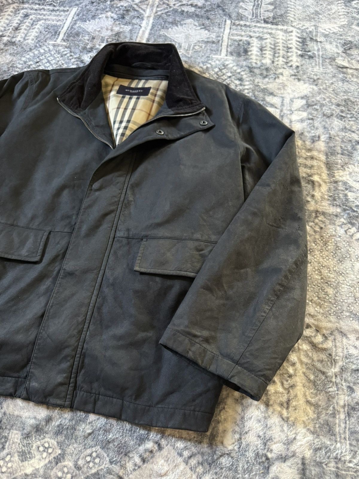 Burberry Burberry Black Suede Hunting Jacket Size US M / EU 48-50 / 2 - 2 Thumbnail