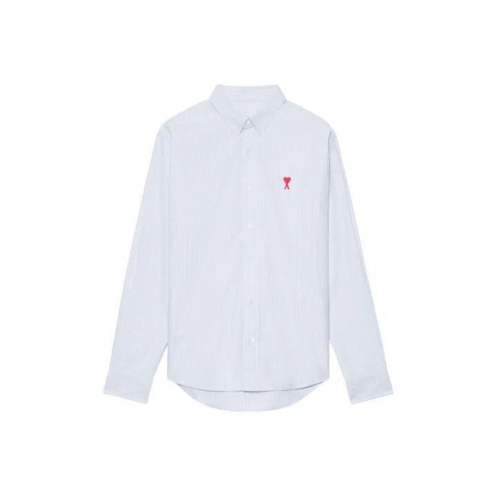 AMI AMIPARIS Logo Long Sleeve Button-Up Shirt -2507 Size US L / EU 52-54 / 3 - 1 Thumbnail
