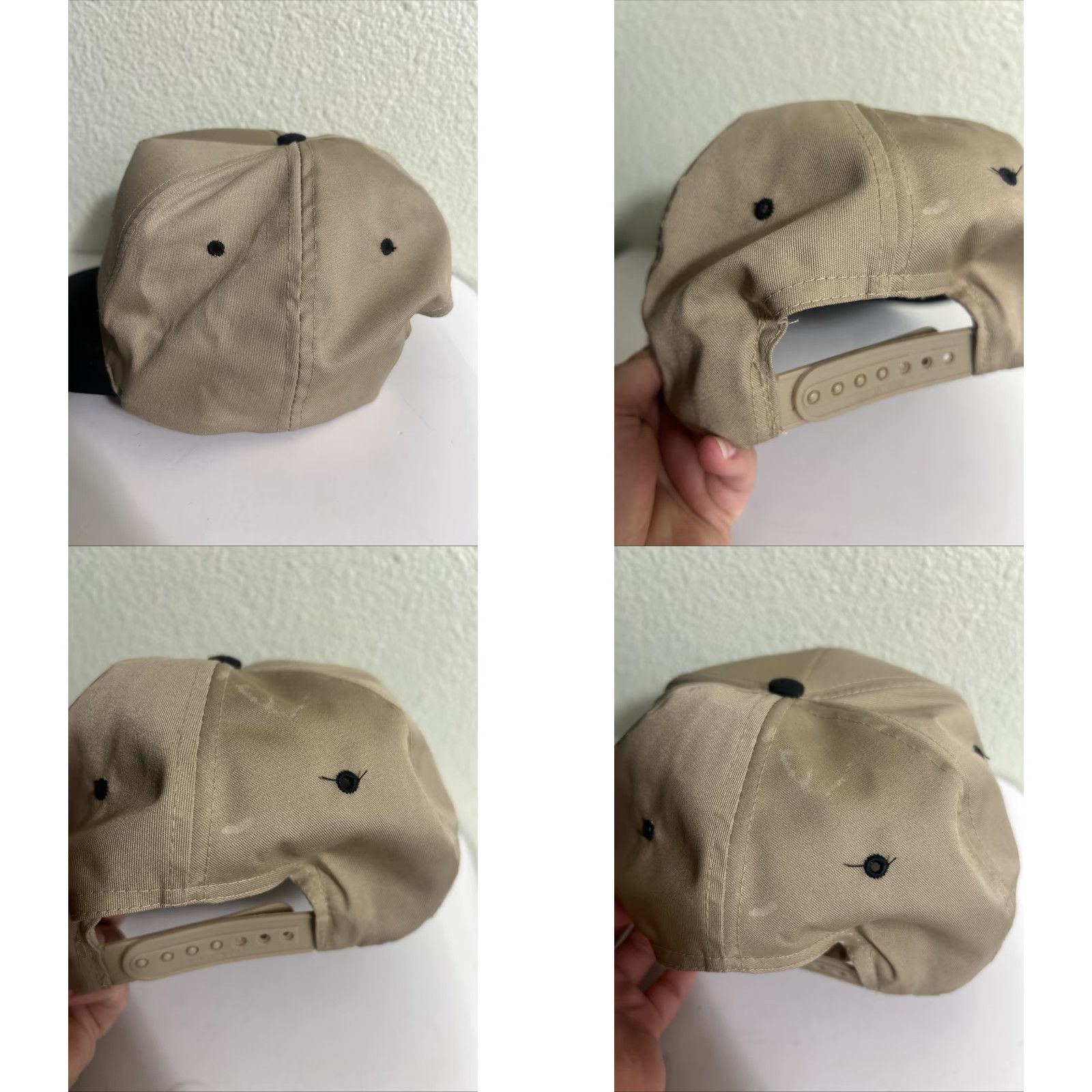 J Brand VINTAGE Nissin Brand Snapback Hat Beige Black Top Flight Pheasants Men Adjustable Beige Black Hat Snapback Men Size US M / EU 48-50 / 2 - 8 Thumbnail
