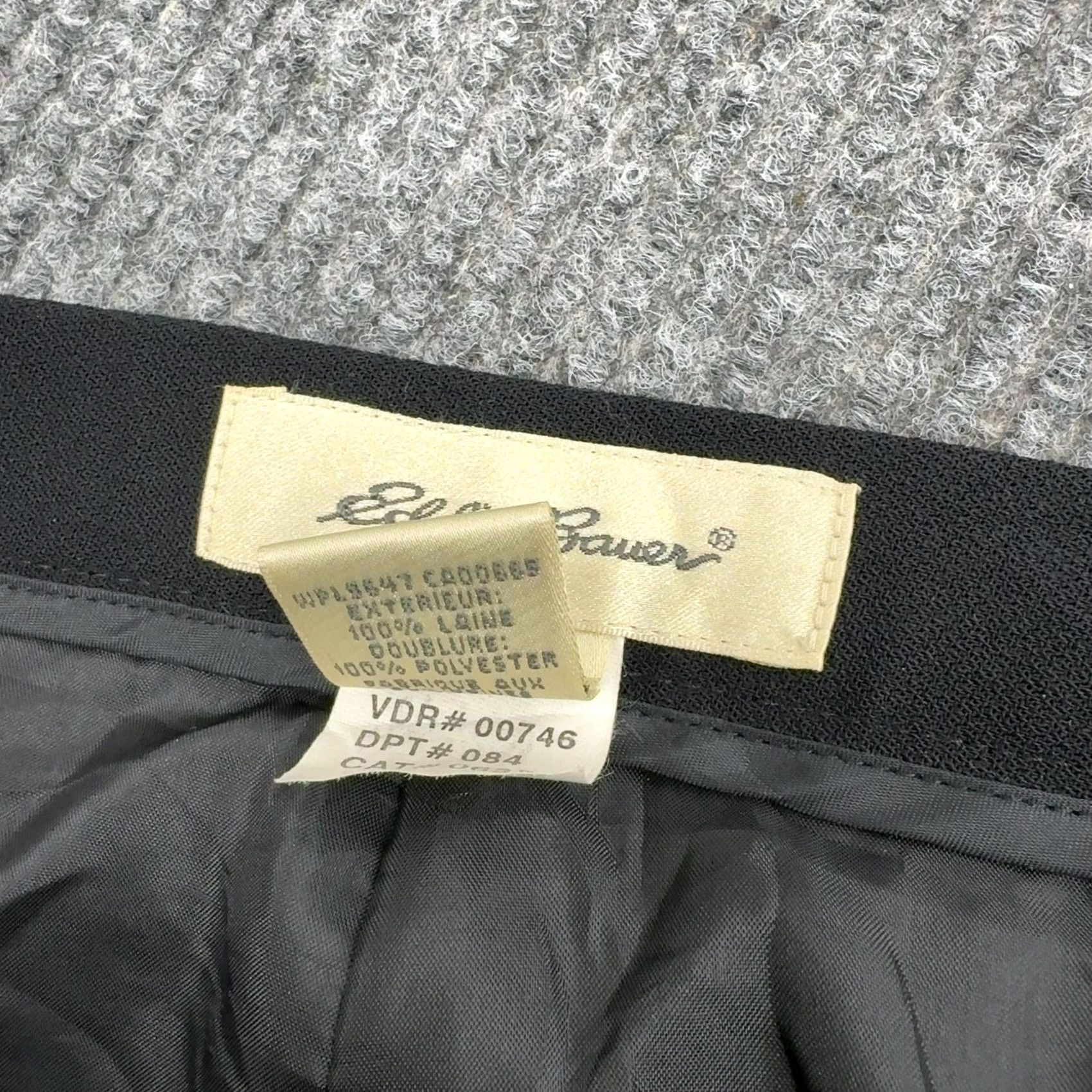 Eddie Bauer Eddie Bauer Womens 16 Black Wool Lined High Rise Straight Leg Classic Pants Size 38" / US 16 / IT 52 - 5 Thumbnail