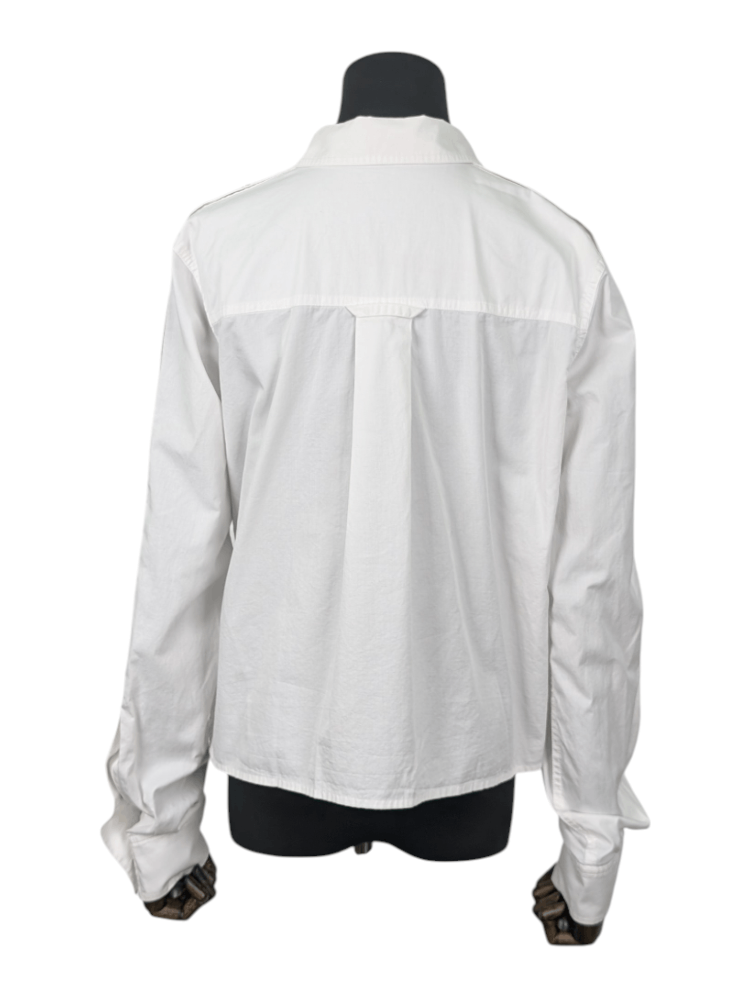 T by Alexander Wang Off White Shirt with Buttoned Sleeve Size XS / US 0-2 / IT 36-38 - 4 Thumbnail