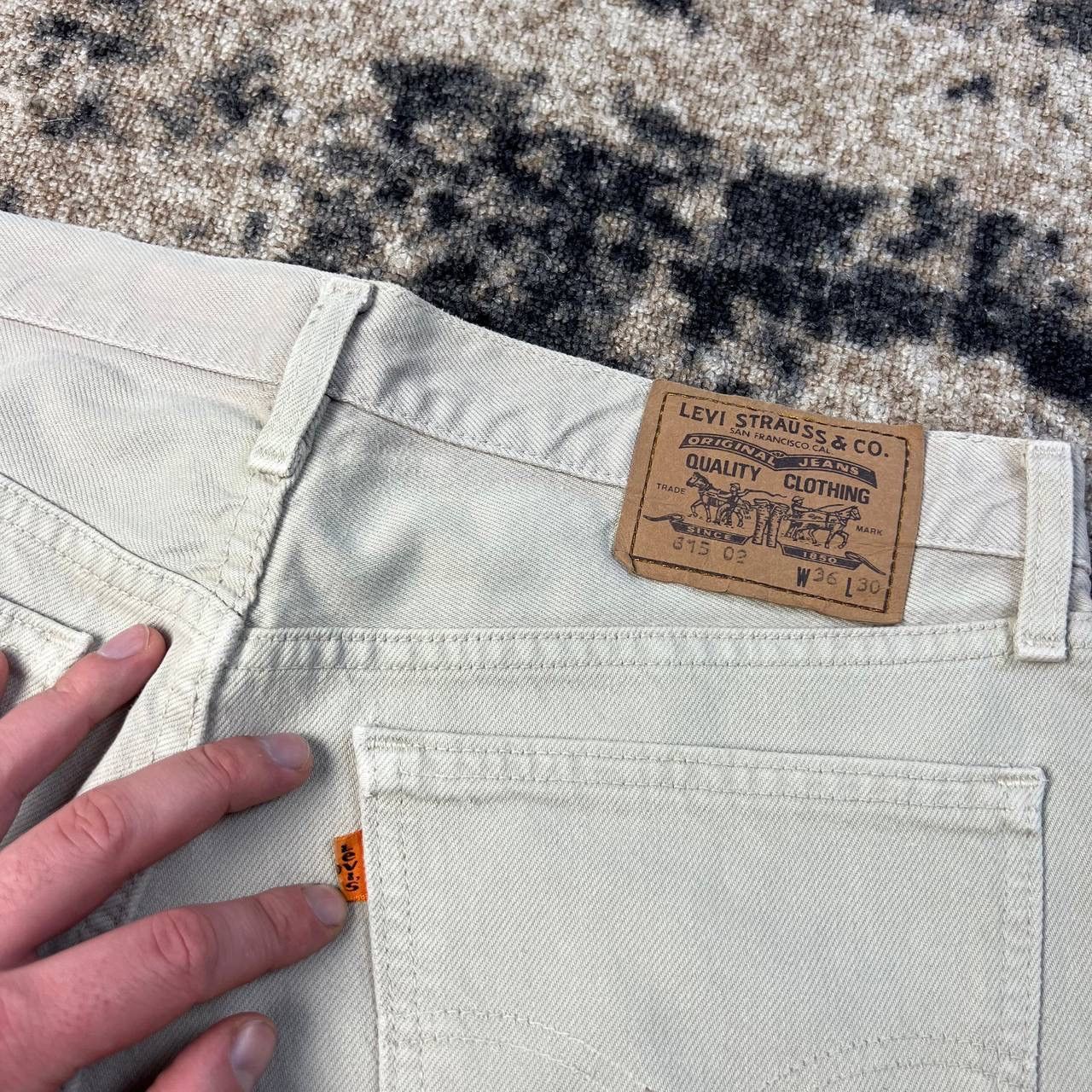 Levi's 615 Levis Orange Tab Vintage Y2K Beige Denim Jeans Size US 36 / EU 52 - 7 Thumbnail