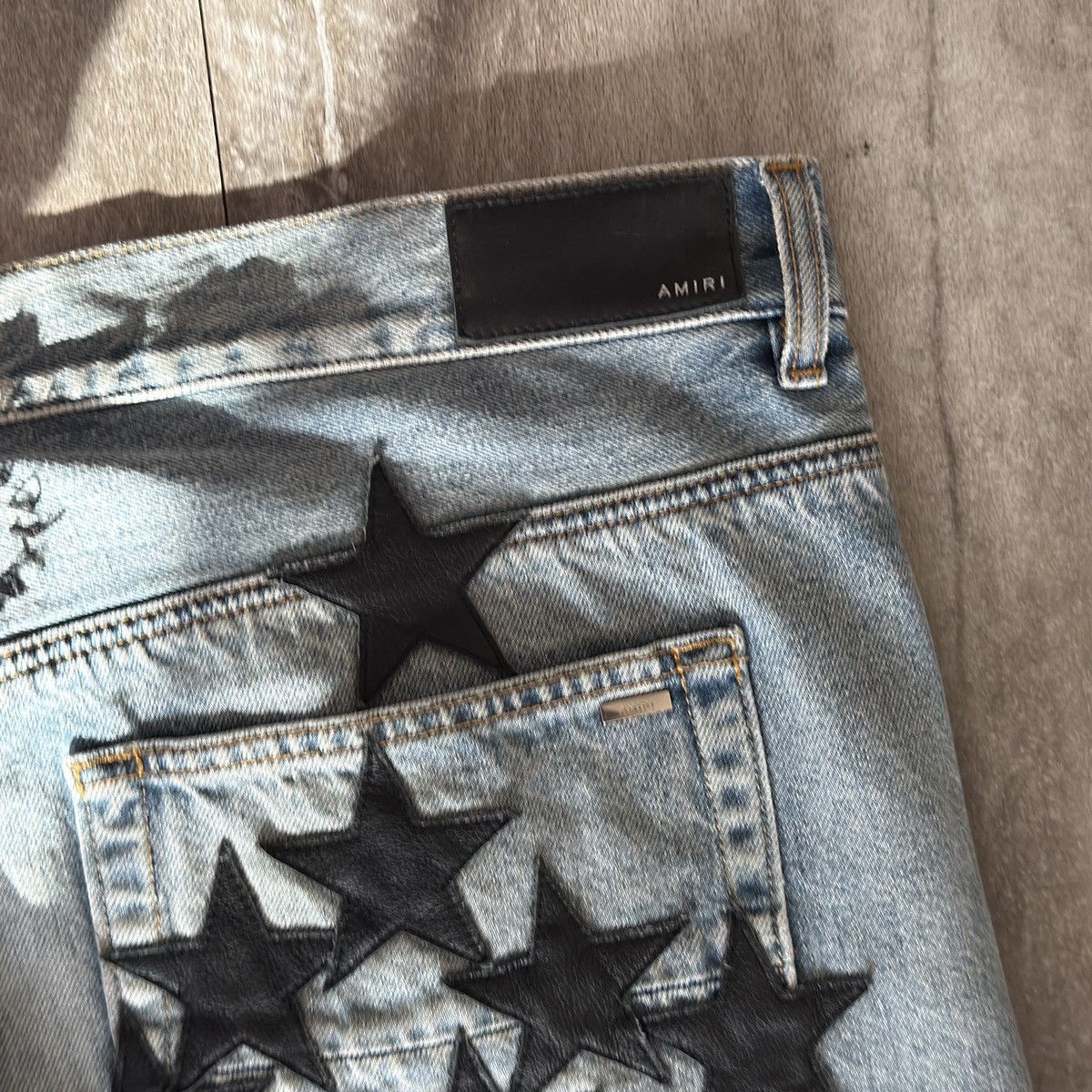Amiri amiri flooded star patch jeans Size US 38 / EU 54 - 8 Thumbnail