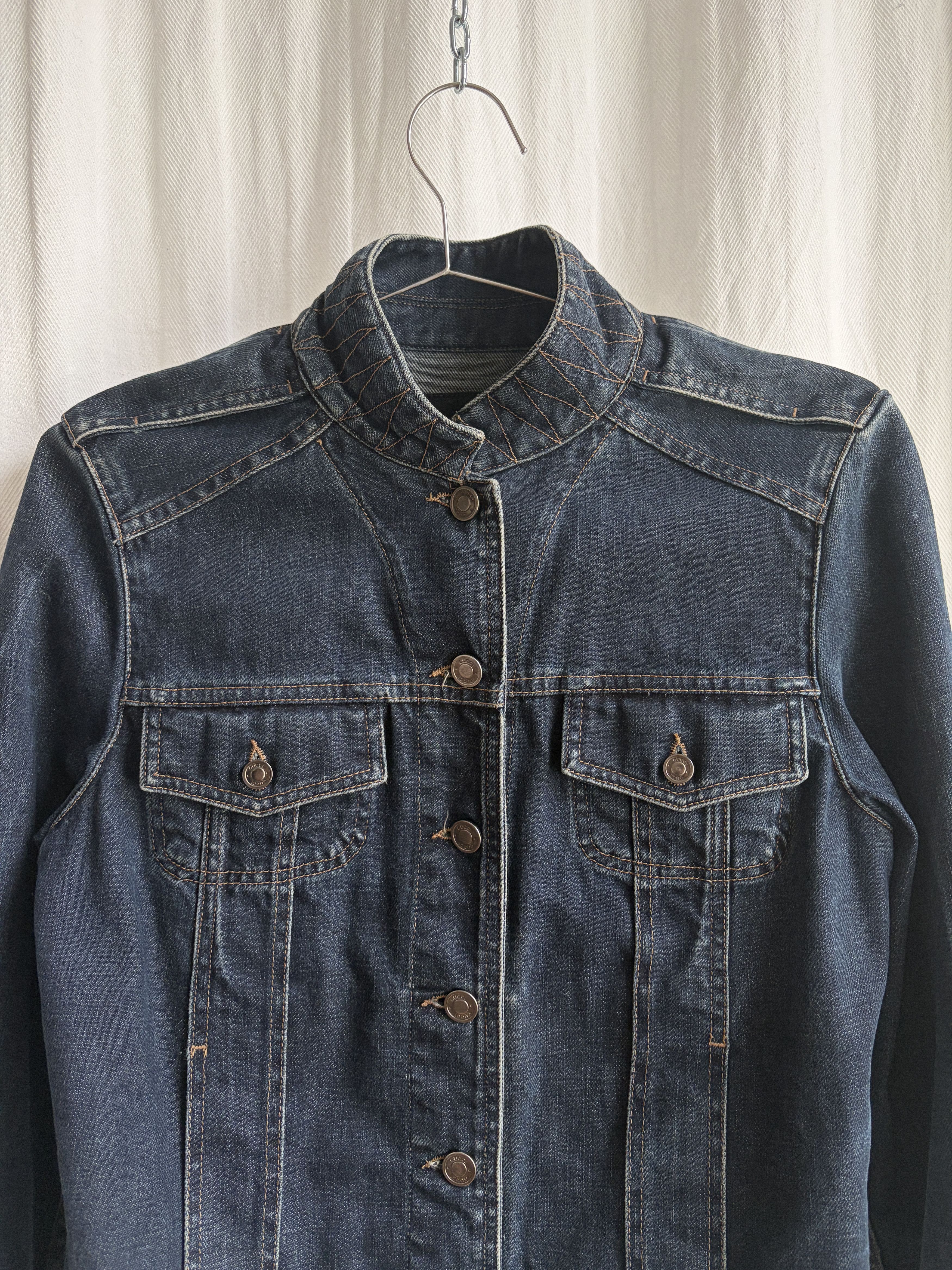 Gucci by Tom Ford SS02 Military Trucker Denim Jacket Size M / US 6-8 / IT 42-44 - 2 Thumbnail