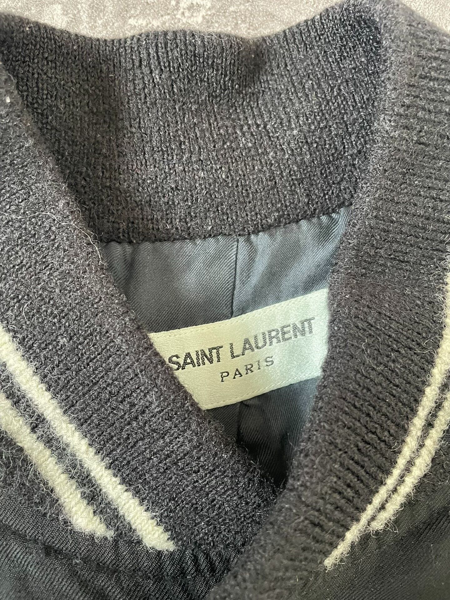 Saint Laurent Paris saint laurent black baseball jacket with lambskin. Size US M / EU 48-50 / 2 - 5 Thumbnail