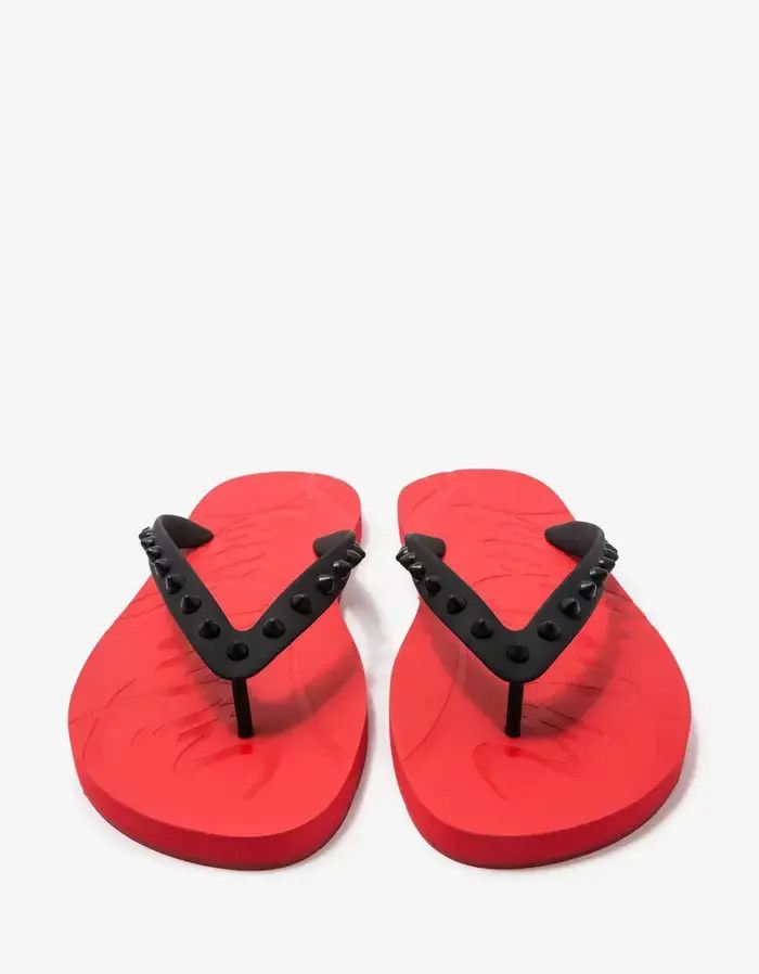 Christian Louboutin o1s1wg110925 Loubi Flip Sandals in Red Size US 10 / EU 43 - 4 Thumbnail