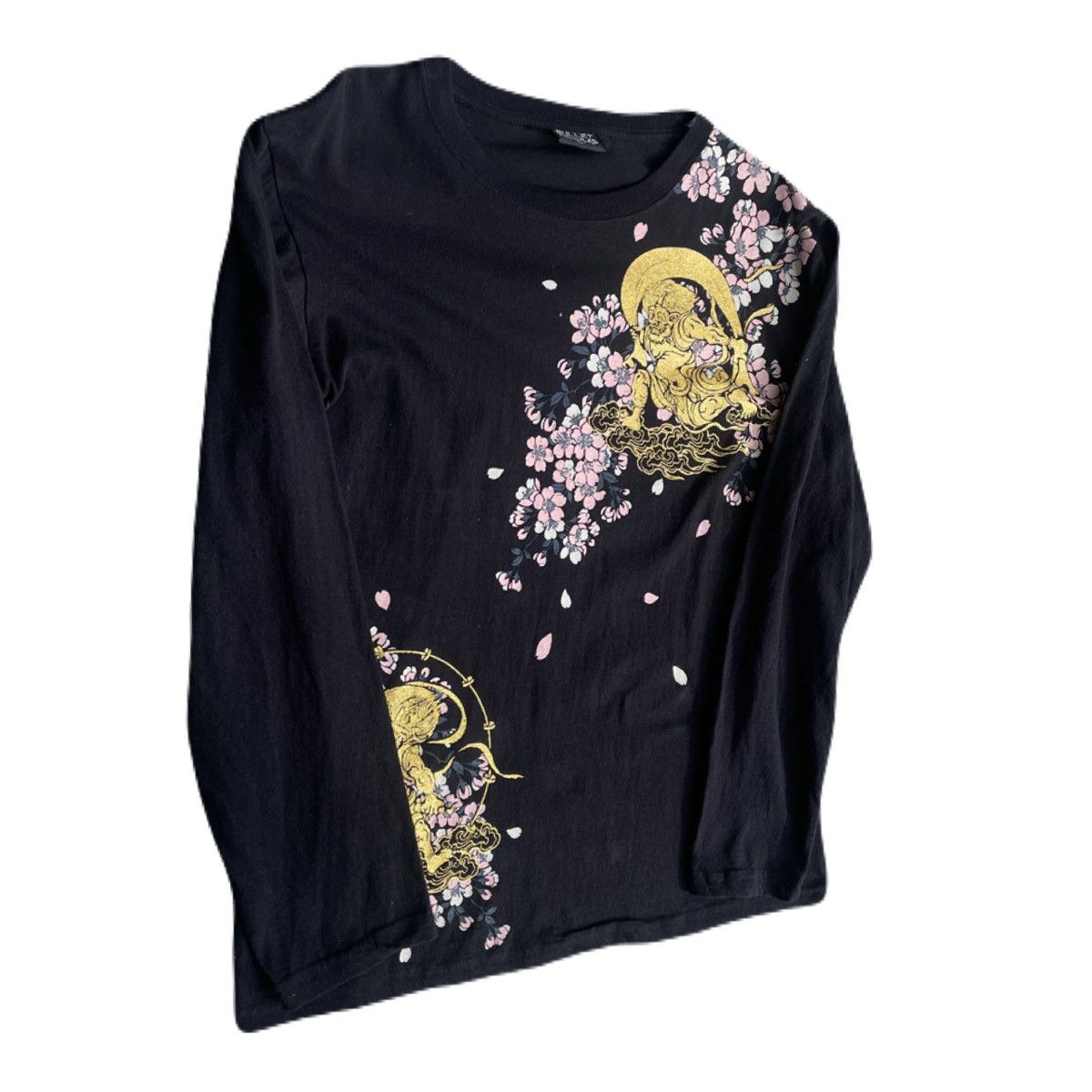 Japanese Brand 2000s Japanese Glitter Sukajan Yakuza Long Sleeve Tee Size US M / EU 48-50 / 2 - 3 Thumbnail