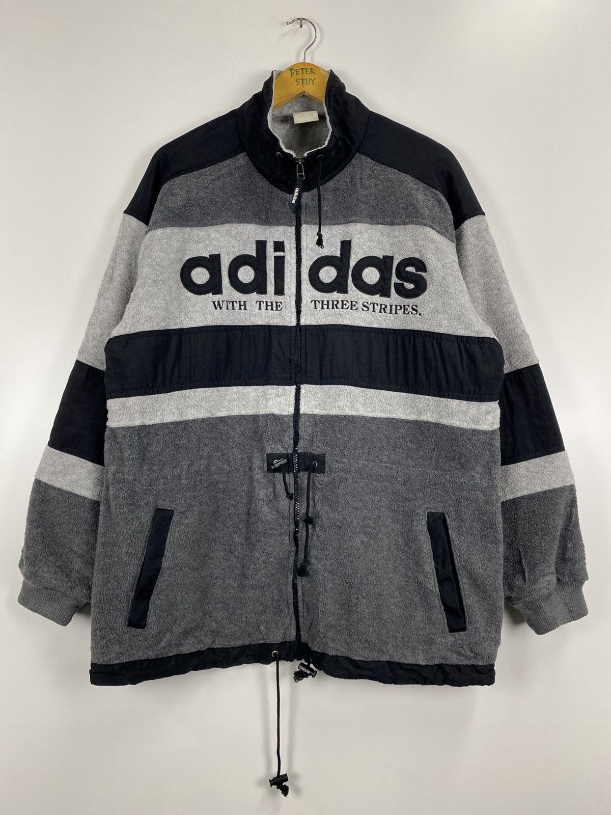 Adidas × Vintage Vintage Adidas Fleece Jacket Size US L / EU 52-54 / 3 - 3 Thumbnail