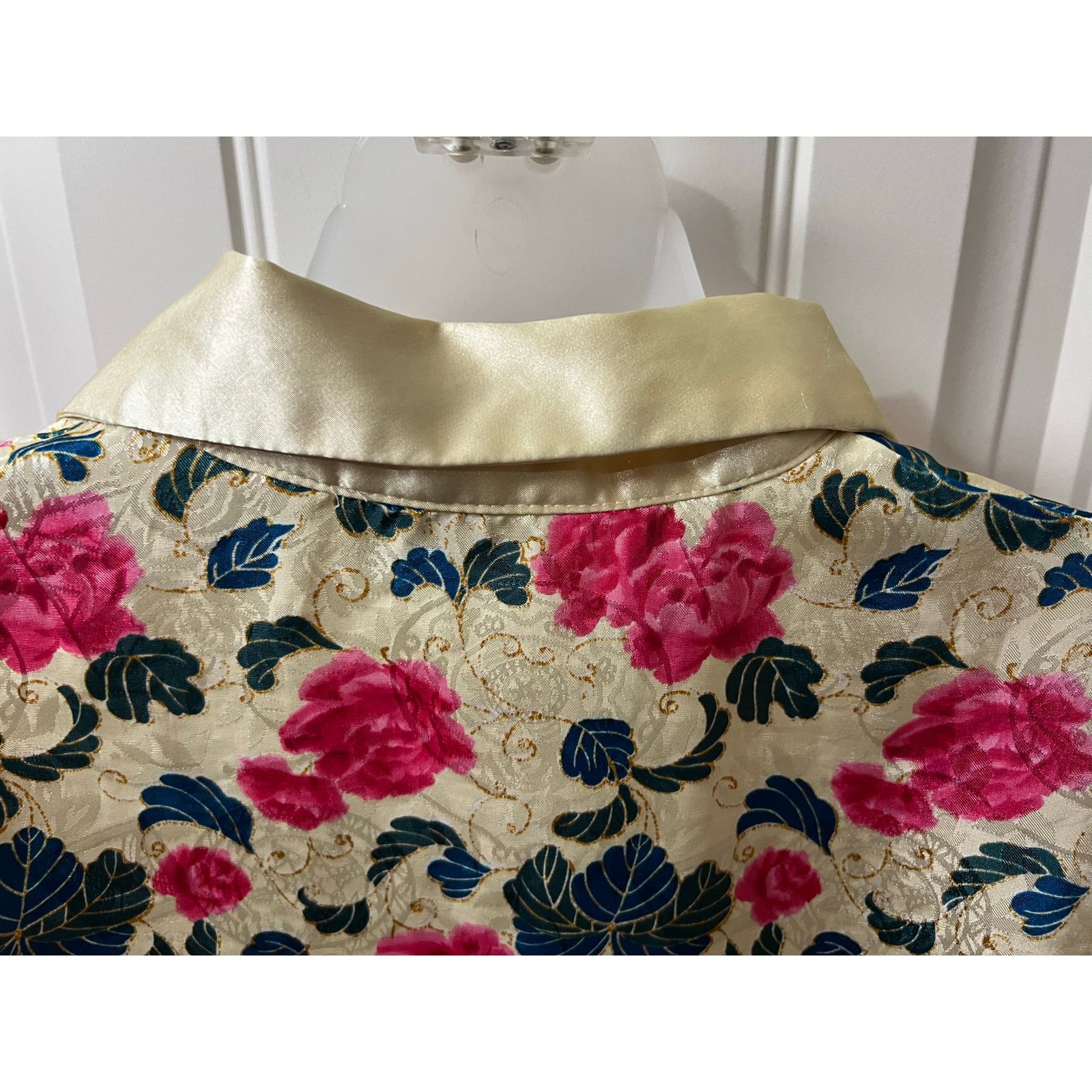 Victoria's Secret Gold Label vintage Satin Floral Pajama Top night shirt M Size M / US 6-8 / IT 42-44 - 14 Thumbnail