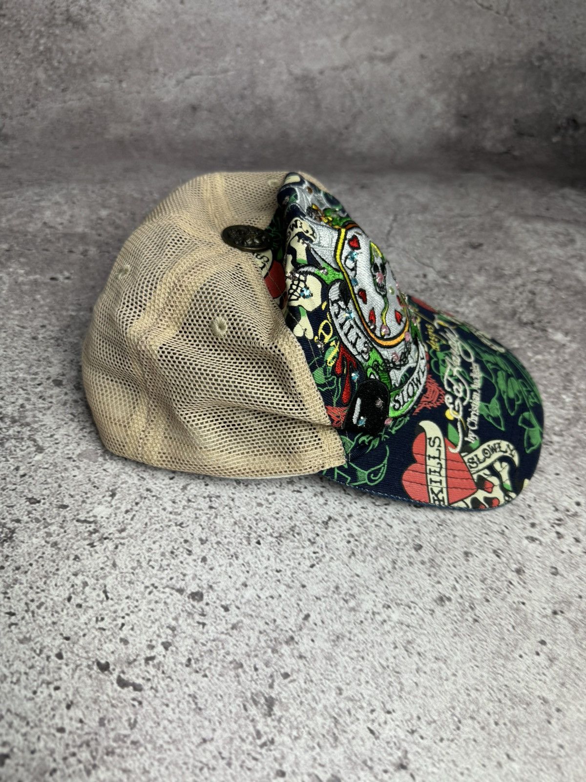 Christian Audigier × Ed Hardy × Vintage Ed Hardy Cap Hat Vintage Men’s Size ONE SIZE - 4 Thumbnail