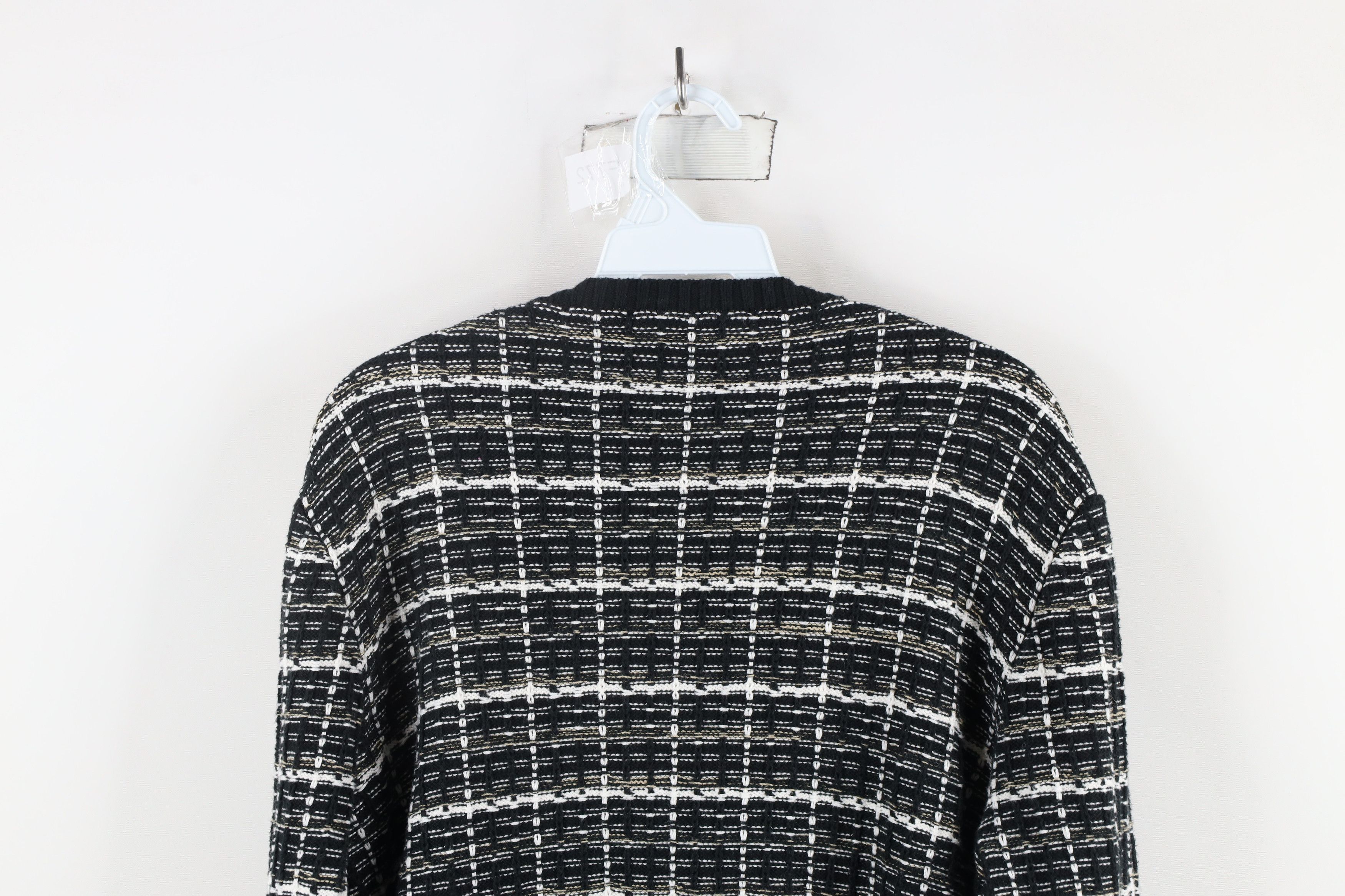 J.Crew × Vintage J Crew Lady Cardigan Sweater Jacket Striped Brushed Yarn Size XL / US 12-14 / IT 48-50 - 9 Thumbnail